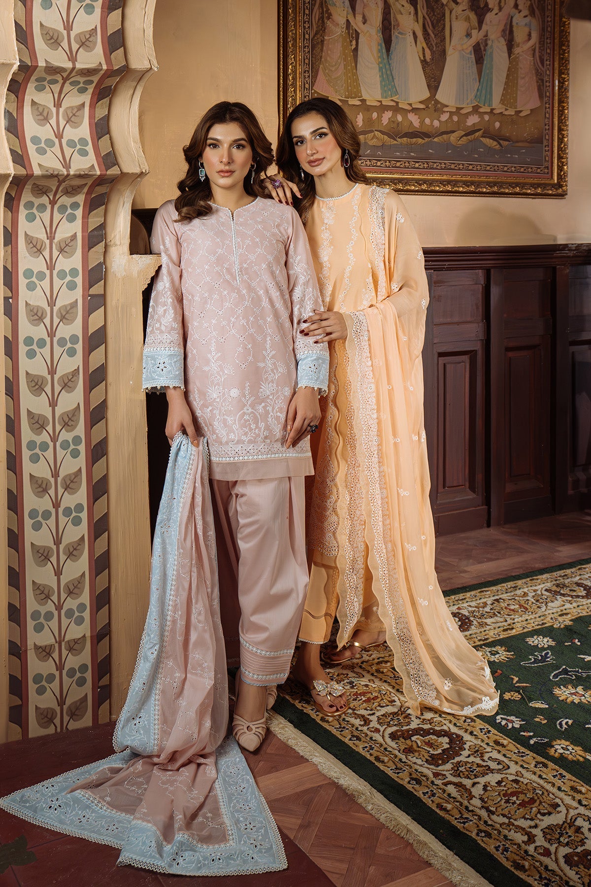 Sahar | Festive Edit Ready to Wear | Apricot Glow - RTW by Sahar - Designer Dress - Type: Ladies Clothes - Available at Libayah - 100% Original