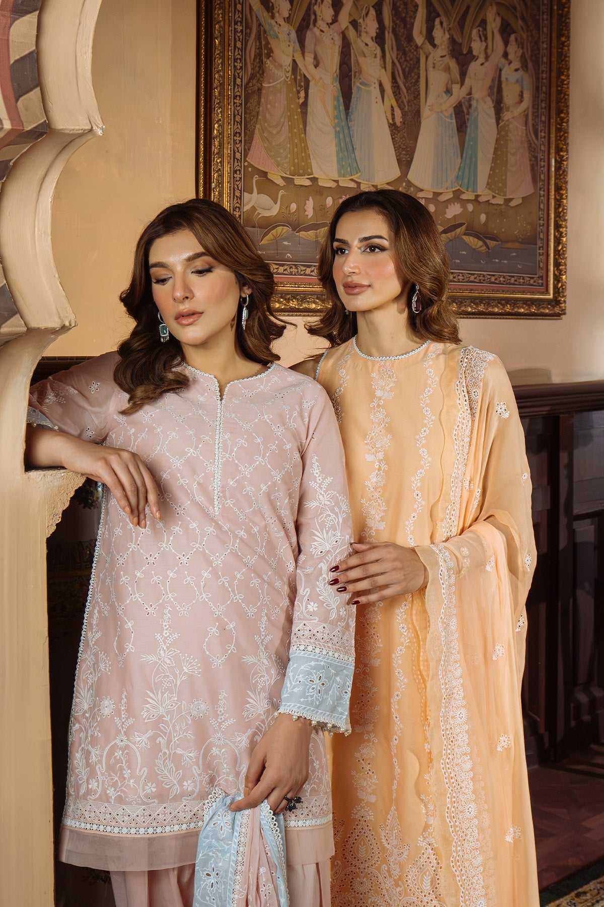 Sahar | Festive Edit Ready to Wear | Apricot Glow - RTW by Sahar - Designer Dress - Type: Ladies Clothes - Available at Libayah - 100% Original
