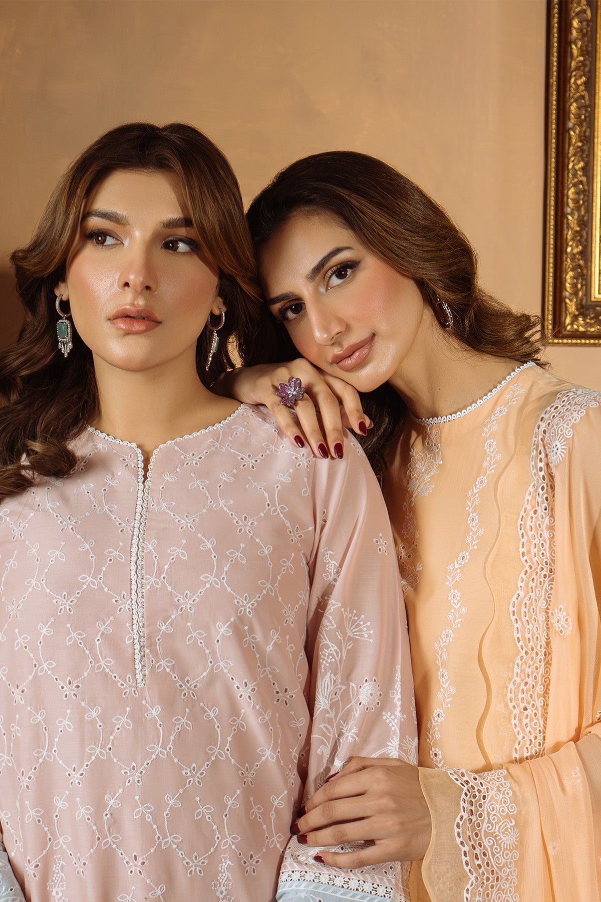 Sahar | Festive Edit Ready to Wear | Apricot Glow - RTW by Sahar - Designer Dress - Type: Ladies Clothes - Available at Libayah - 100% Original