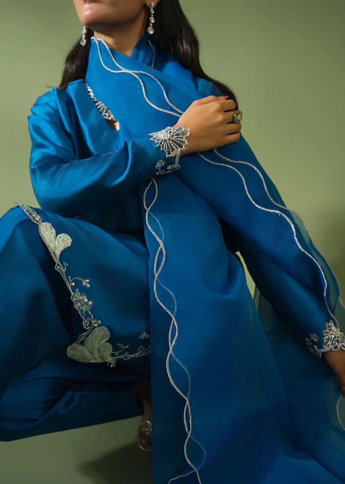 Jeem | Celestial Luxe Formals | RAYA BLUE by Jeem - Designer Dress  - Type : Ladies Clothes - Available at Libayah - 100% Original 