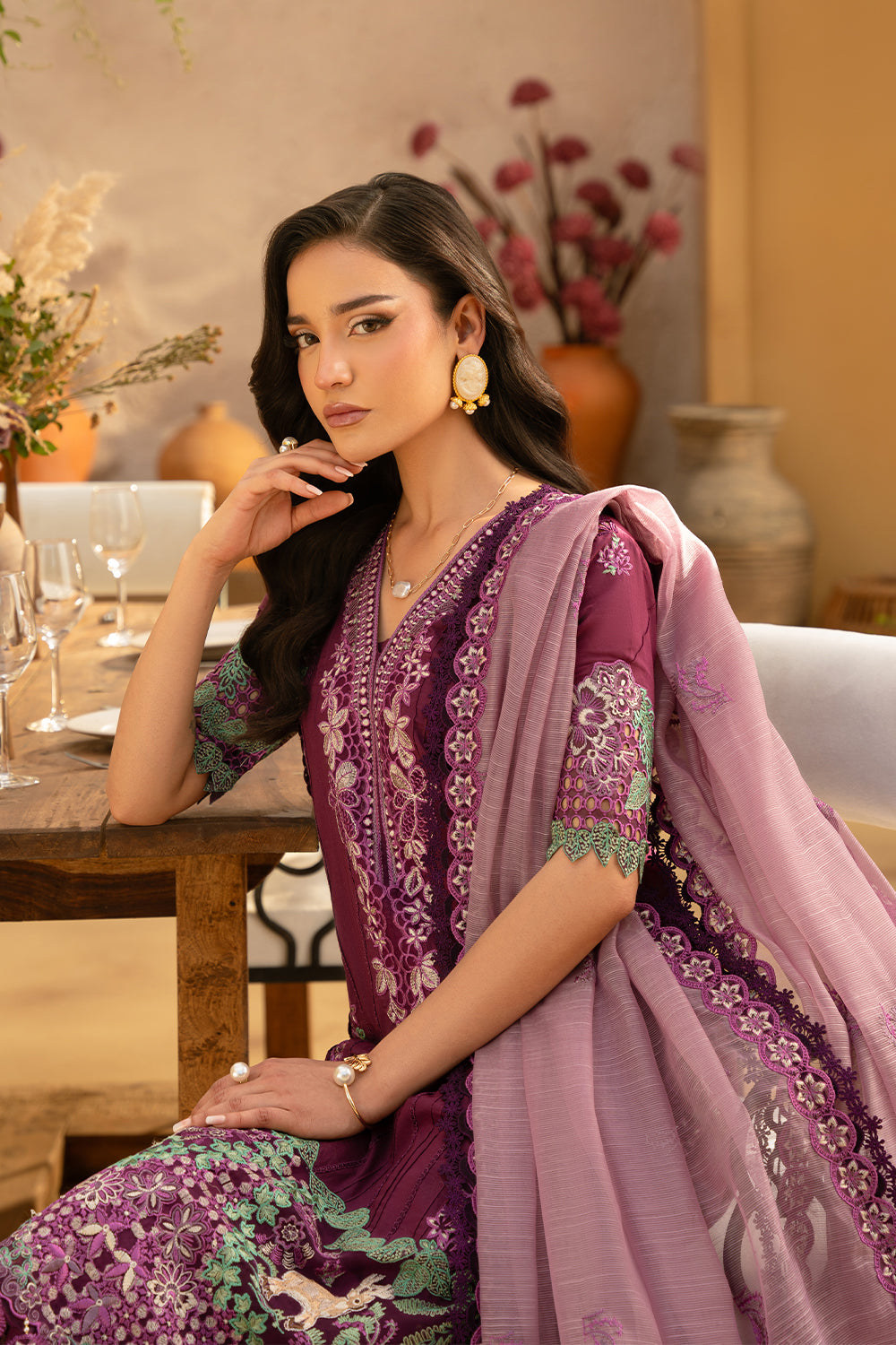 Saira Rizwan | Luxury Lawn 25 | VALERIE-SRL25-11 by Saira Rizwan - Designer Dress - Type: Ladies Clothes - Available at Libayah - 100% Original