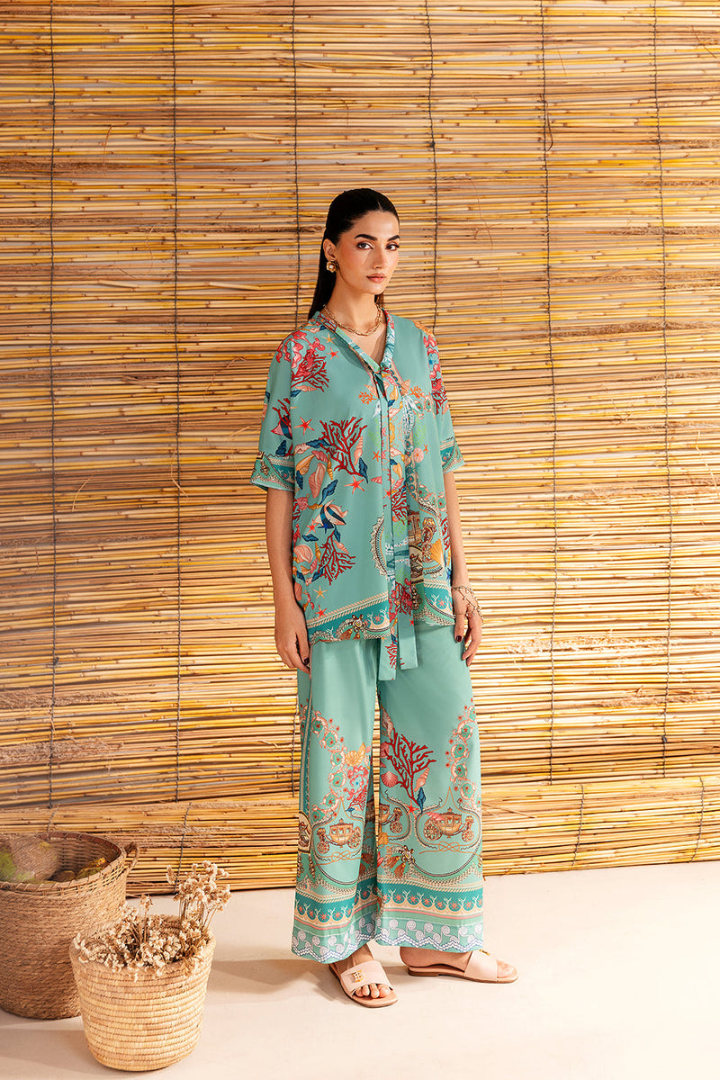 COASTAL CHARM - SRSP-25-01 – authentic Pakistani dress from the Saira Rizwan Silk Coords 25 collection for women in the UK.