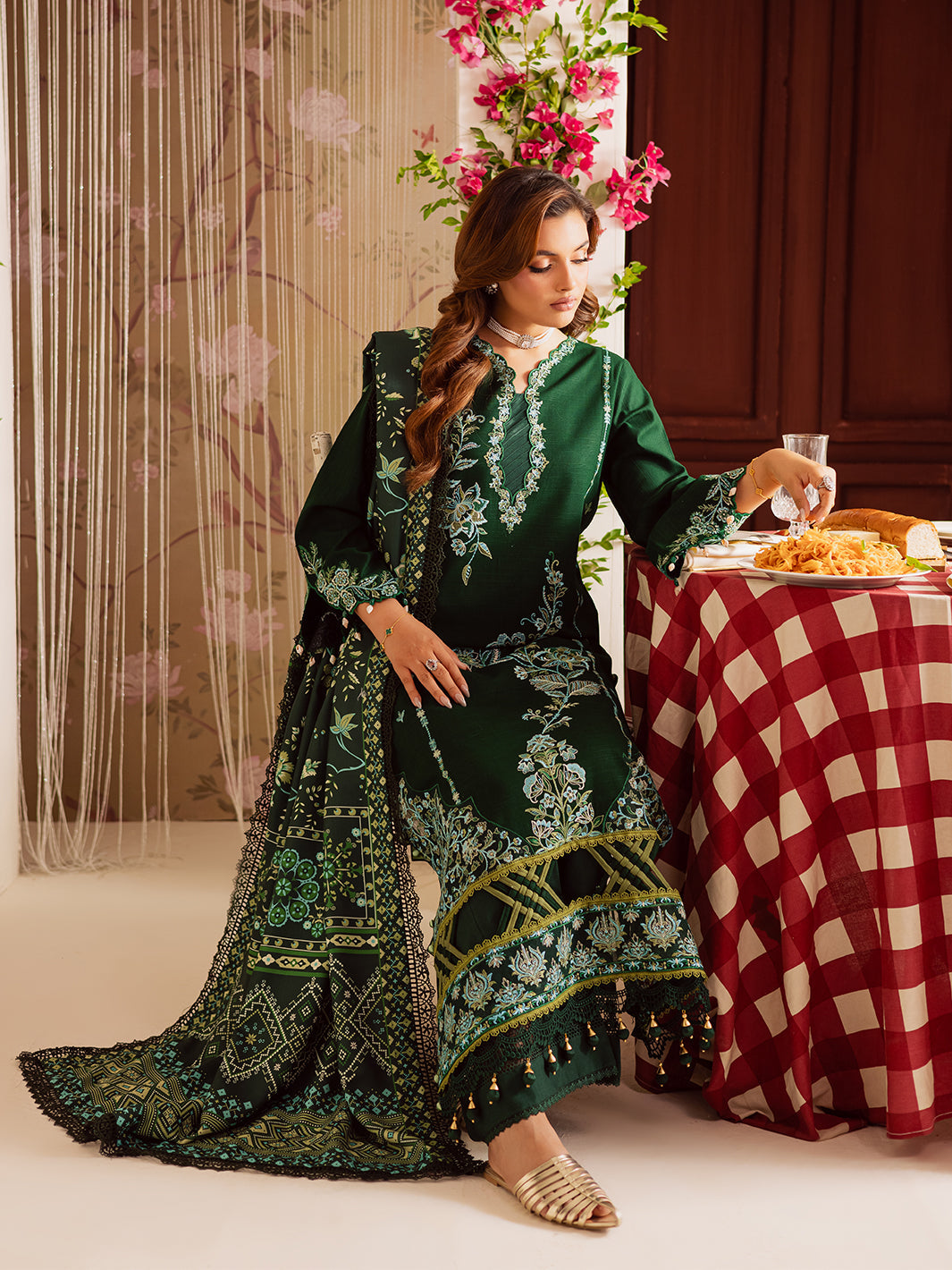 Mahnur | Nova Khaddar 25 | NK - 03 by Mahnur - Designer Dress  - Type : Ladies Clothes - Available at Libayah - 100% Original 