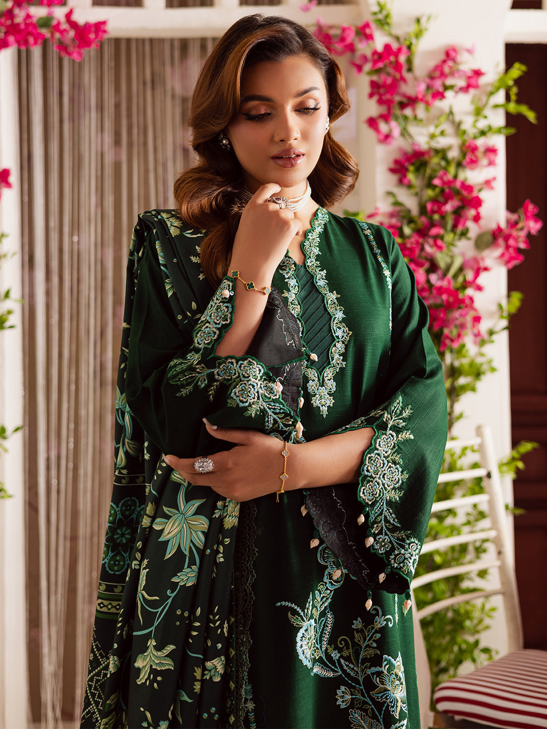 Mahnur | Nova Khaddar 25 | NK - 03 by Mahnur - Designer Dress  - Type : Ladies Clothes - Available at Libayah - 100% Original 