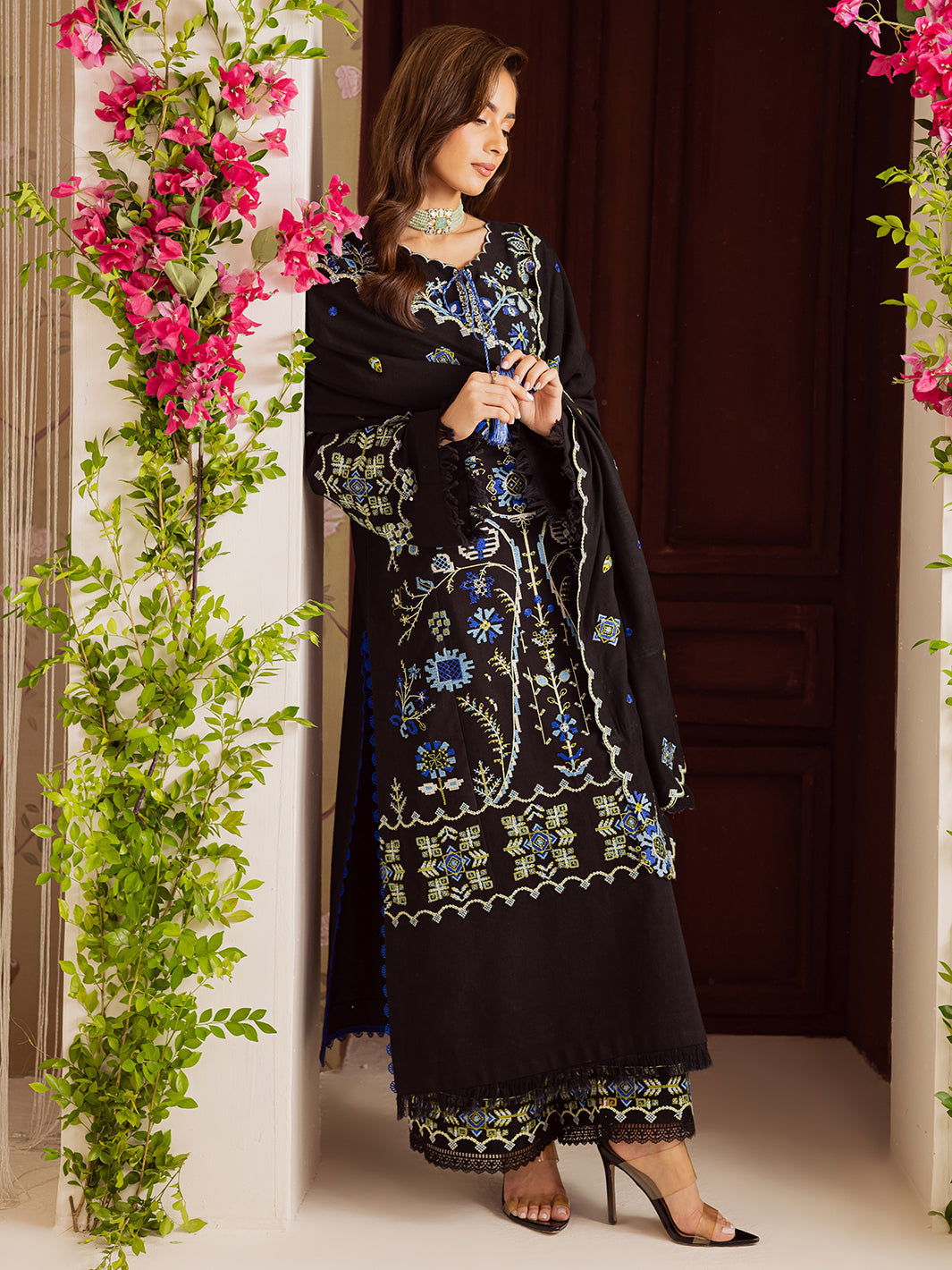 Mahnur | Nova Khaddar 25 | NK - 04 by Mahnur - Designer Dress  - Type : Ladies Clothes - Available at Libayah - 100% Original 