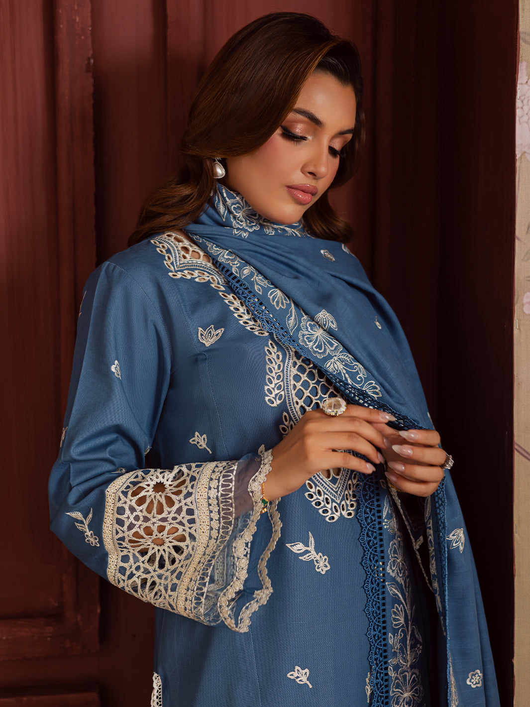 Mahnur | Nova Khaddar 25 | NK - 07 by Mahnur - Designer Dress  - Type : Ladies Clothes - Available at Libayah - 100% Original 