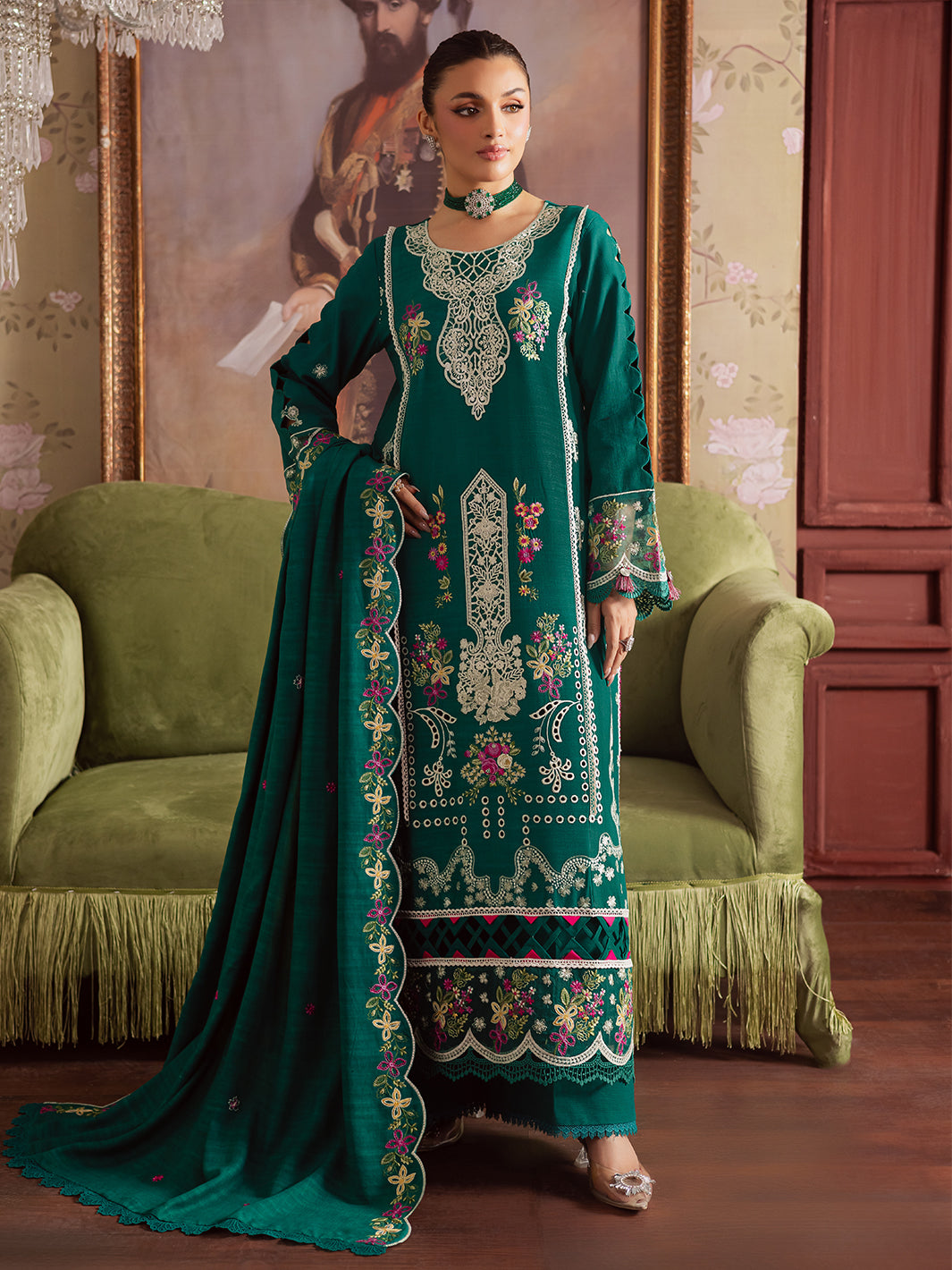 Mahnur | Nova Khaddar 25 | NK - 09 by Mahnur - Designer Dress  - Type : Ladies Clothes - Available at Libayah - 100% Original 