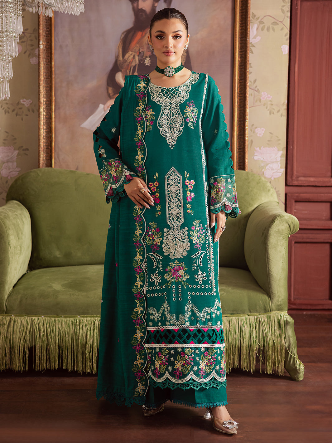 Mahnur | Nova Khaddar 25 | NK - 09 by Mahnur - Designer Dress  - Type : Ladies Clothes - Available at Libayah - 100% Original 
