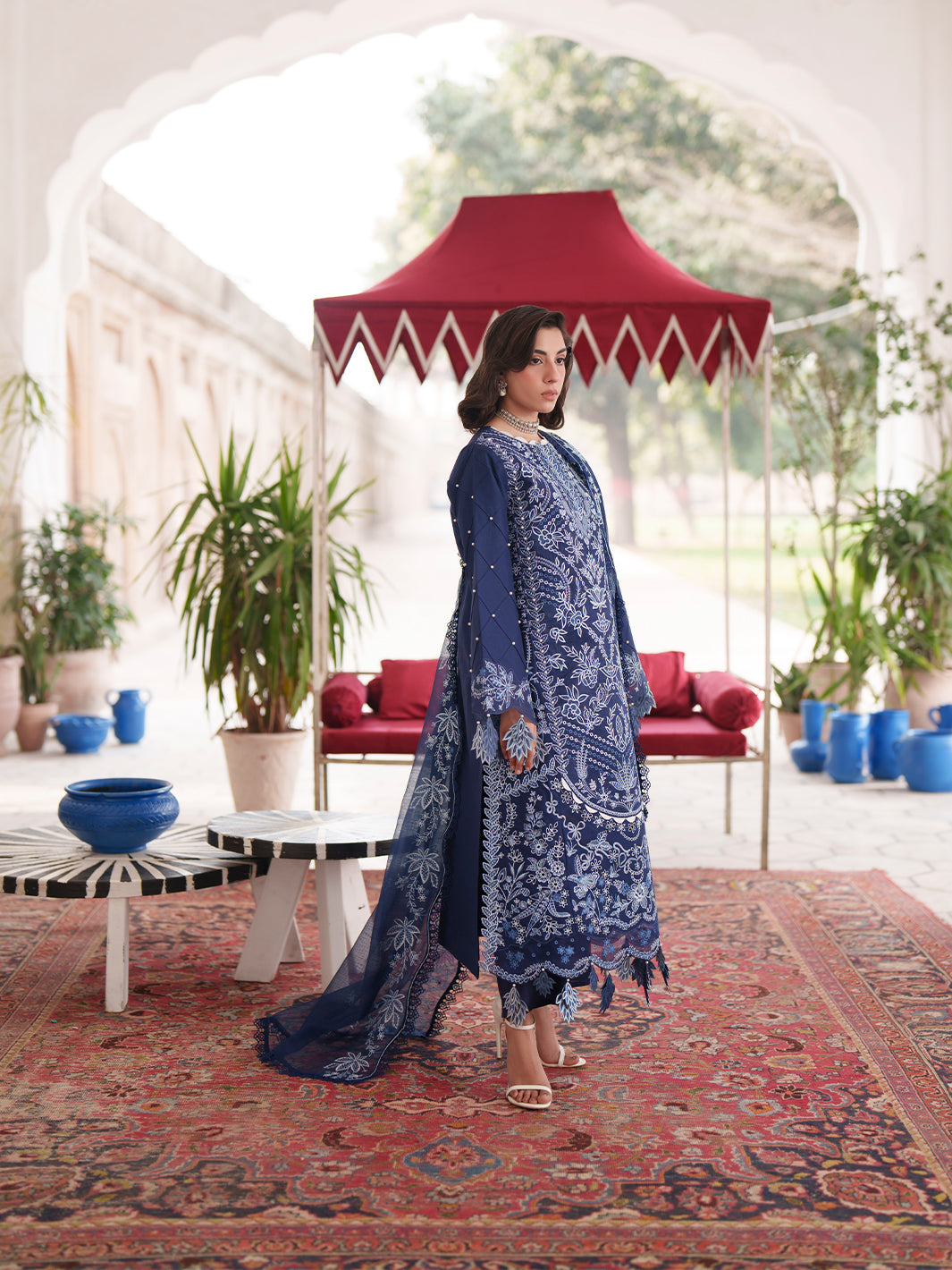 Mahnur | Nilofer Luxury Lawn 26 | NL-04 by Mahnur - Designer Dress  - Type : Ladies Clothes - Available at Libayah - 100% Original 
