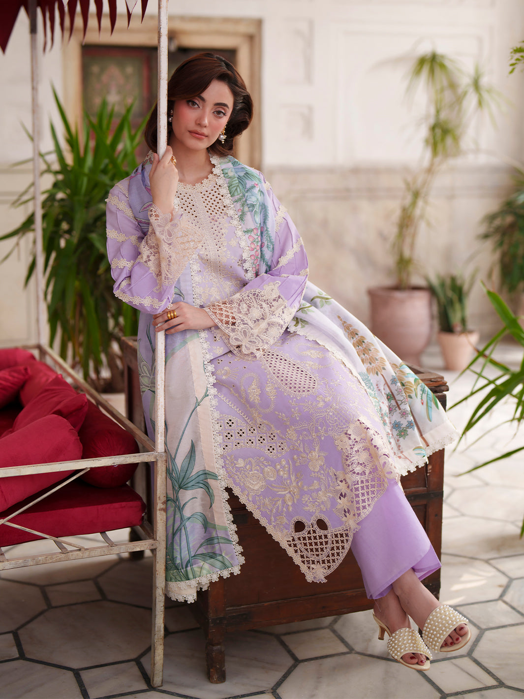 Mahnur | Nilofer Luxury Lawn 26 | NL-05 by Mahnur - Designer Dress  - Type : Ladies Clothes - Available at Libayah - 100% Original 