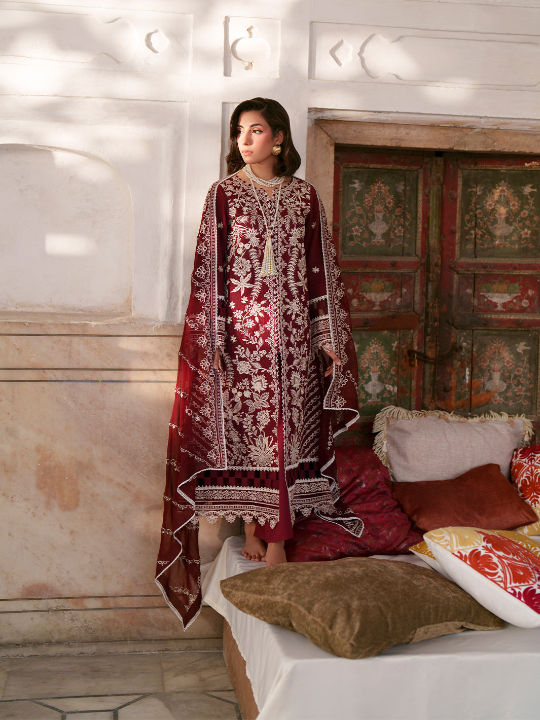 Mahnur | Nilofer Luxury Lawn 26 | NL-08 by Mahnur - Designer Dress  - Type : Ladies Clothes - Available at Libayah - 100% Original 