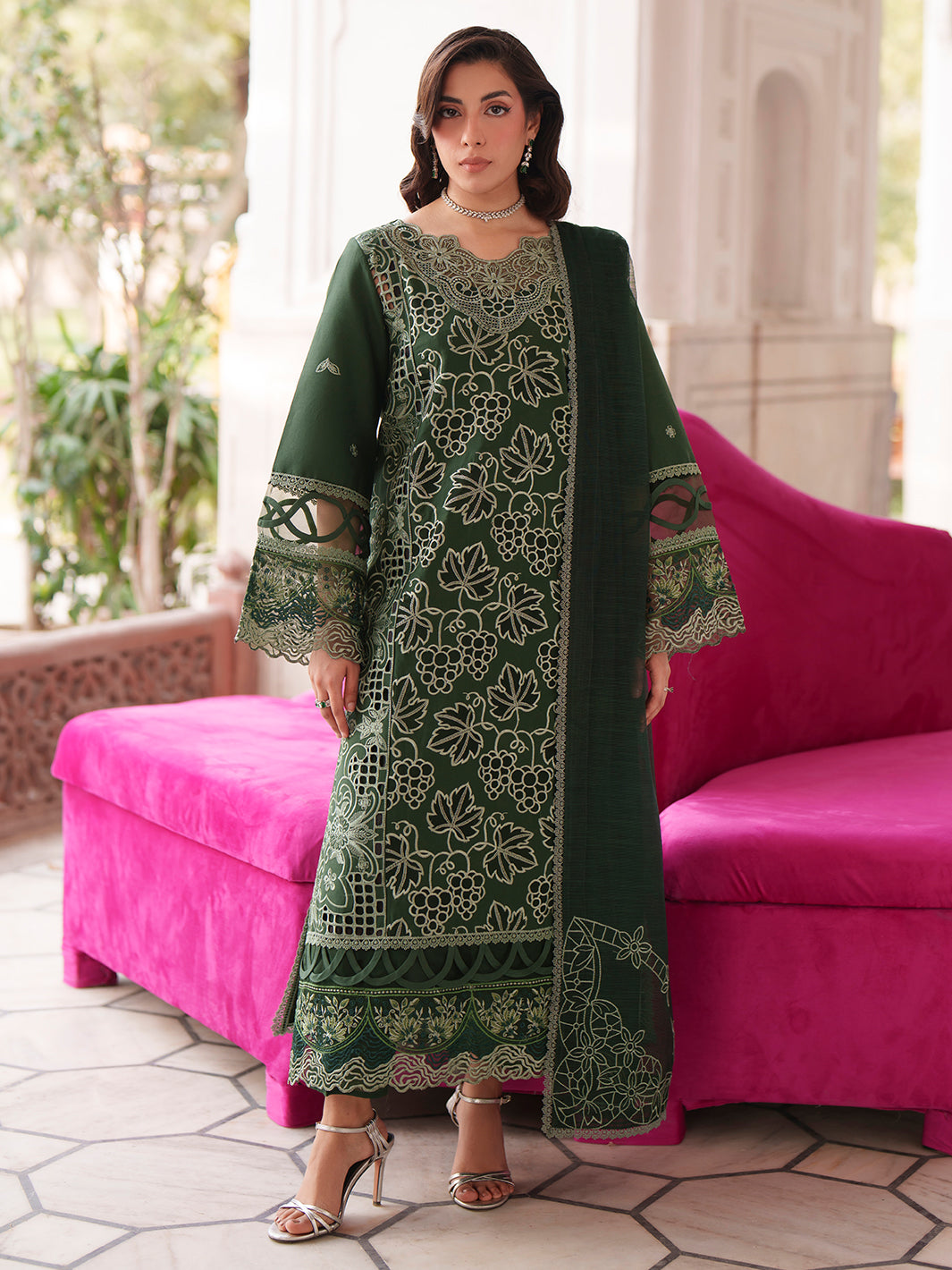 Mahnur | Nilofer Luxury Lawn 26 | NL-09 by Mahnur - Designer Dress  - Type : Ladies Clothes - Available at Libayah - 100% Original 