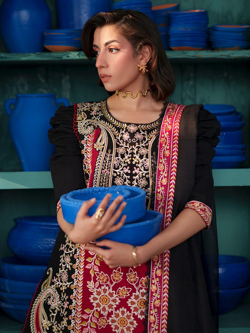 Mahnur | Nilofer Luxury Lawn 26 | NL-12 by Mahnur - Designer Dress  - Type : Ladies Clothes - Available at Libayah - 100% Original 