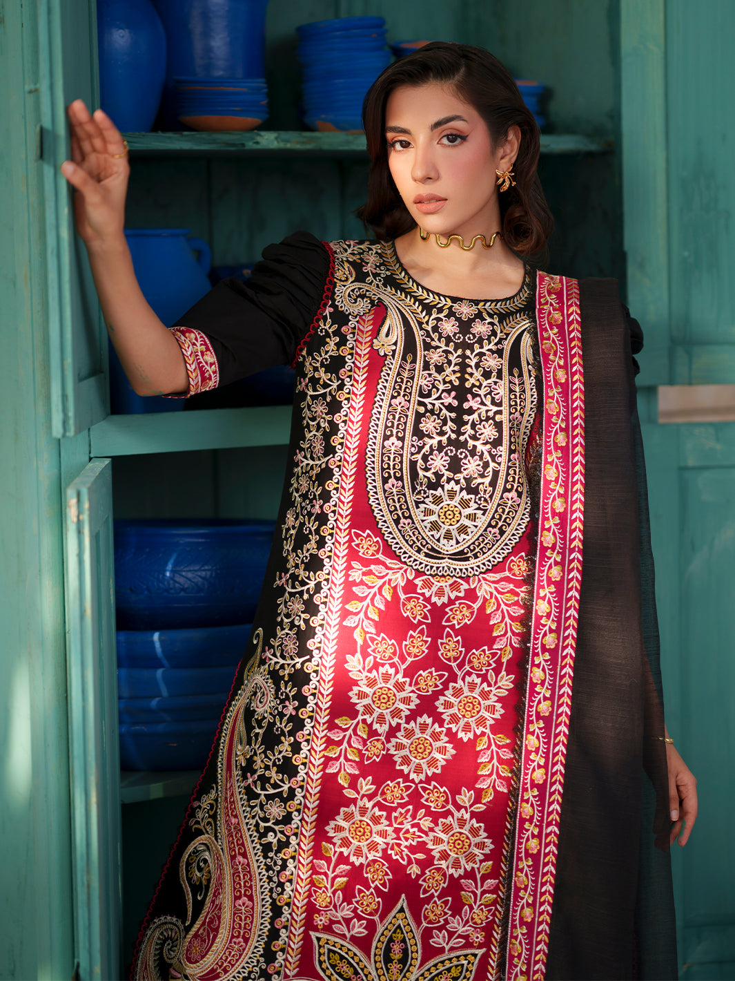 Mahnur | Nilofer Luxury Lawn 26 | NL-12 by Mahnur - Designer Dress  - Type : Ladies Clothes - Available at Libayah - 100% Original 