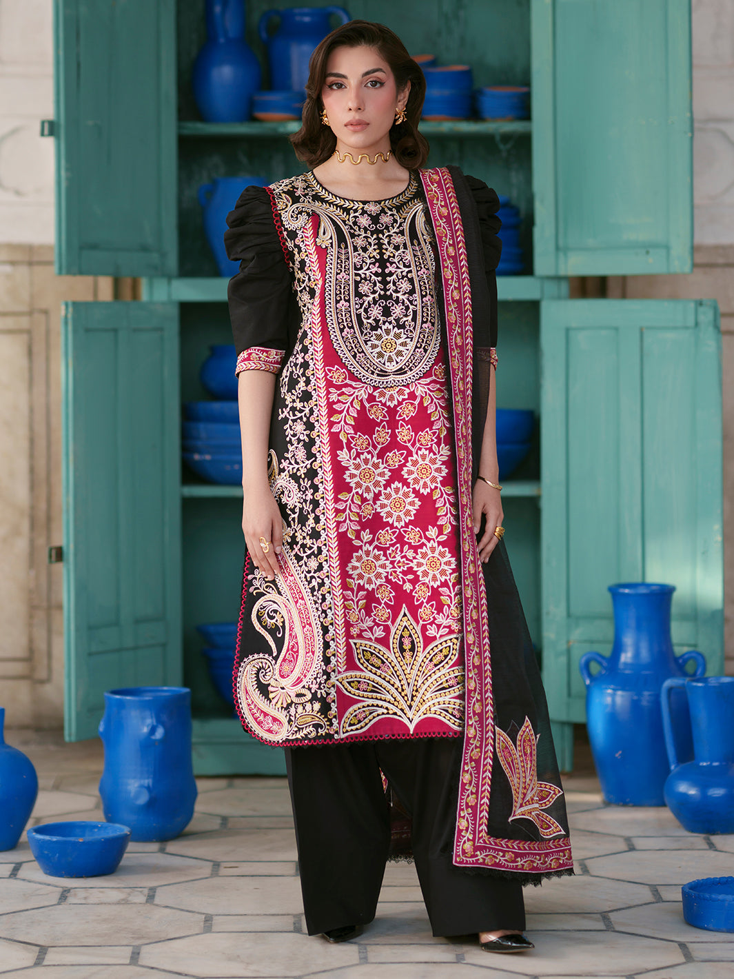 Mahnur | Nilofer Luxury Lawn 26 | NL-12 by Mahnur - Designer Dress  - Type : Ladies Clothes - Available at Libayah - 100% Original 