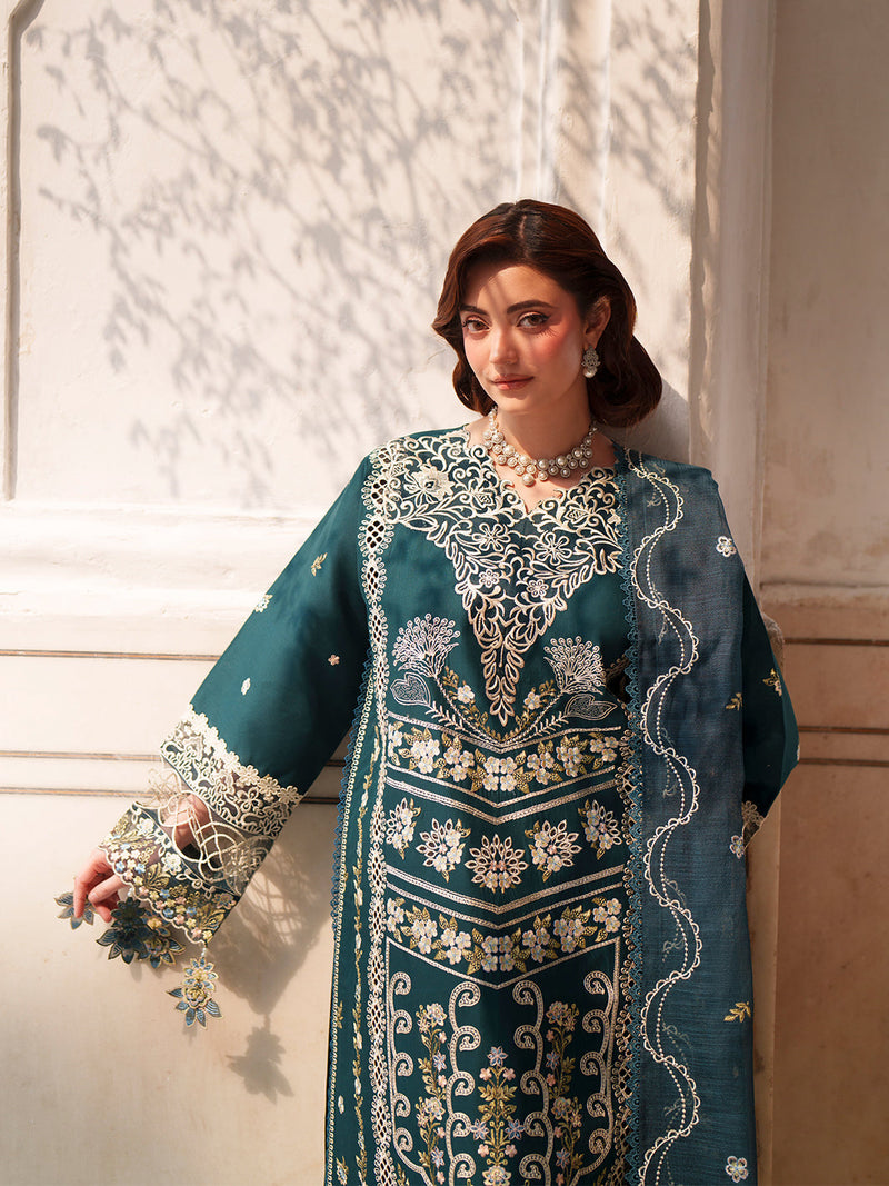 Mahnur | Nilofer Luxury Lawn 26 | NL-13 by Mahnur - Designer Dress  - Type : Ladies Clothes - Available at Libayah - 100% Original 