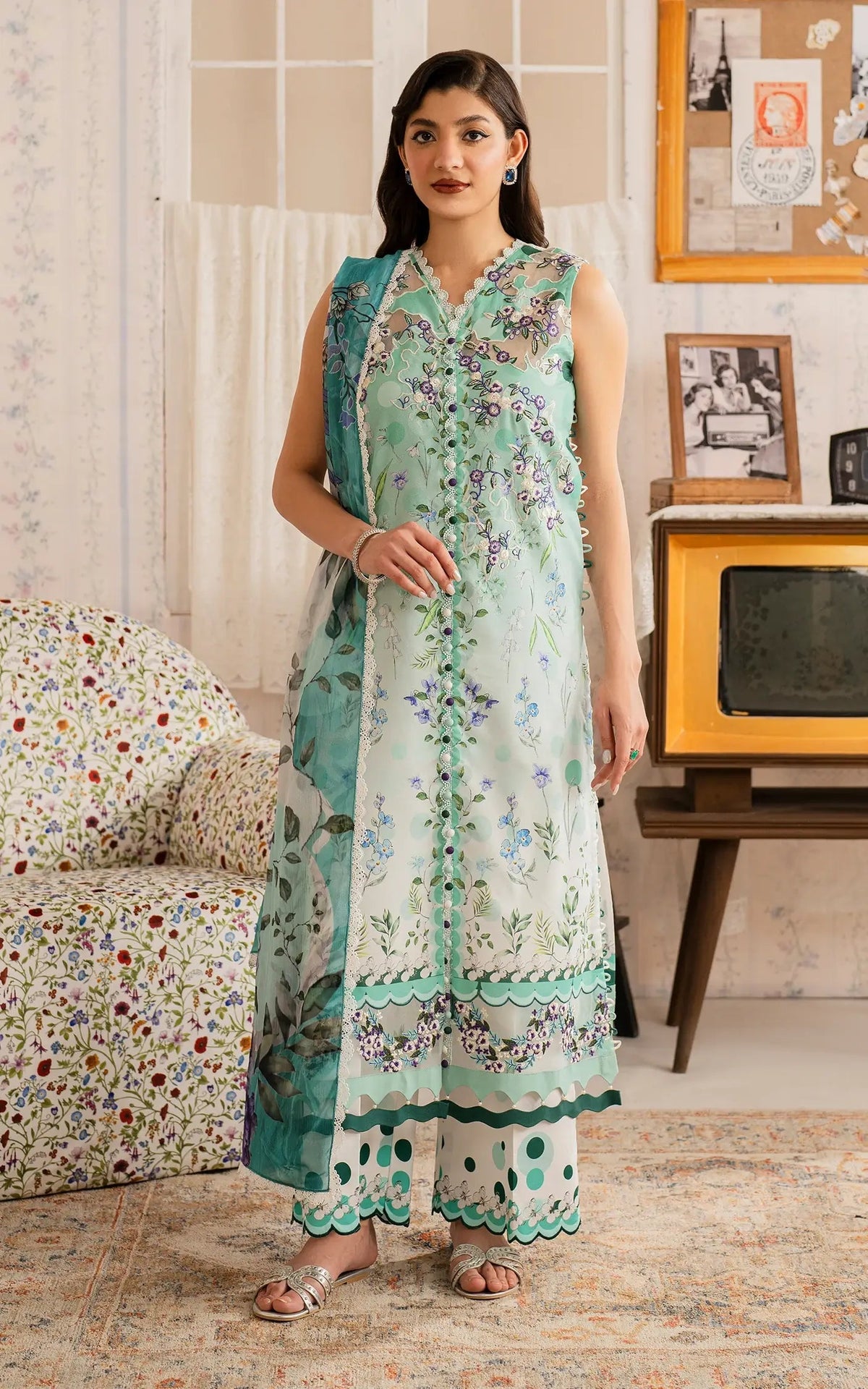 Asifa and Nabeel | Meraki Vintage 25 | Nazneen (MVL25-15) by Asifa and Nabeel - Designer Dress - Type: Ladies Clothes - Available at Libayah - 100% Original