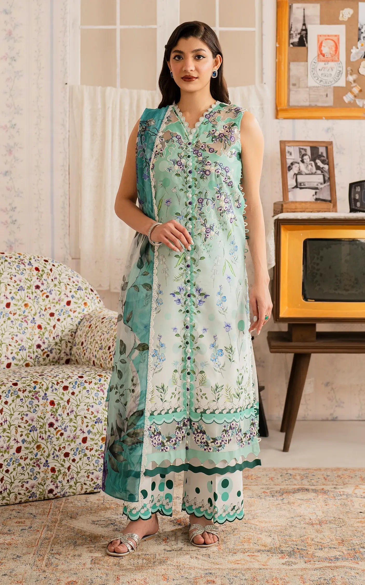 Asifa and Nabeel | Meraki Vintage 25 | Nazneen (MVL25-15) by Asifa and Nabeel - Designer Dress - Type: Ladies Clothes - Available at Libayah - 100% Original