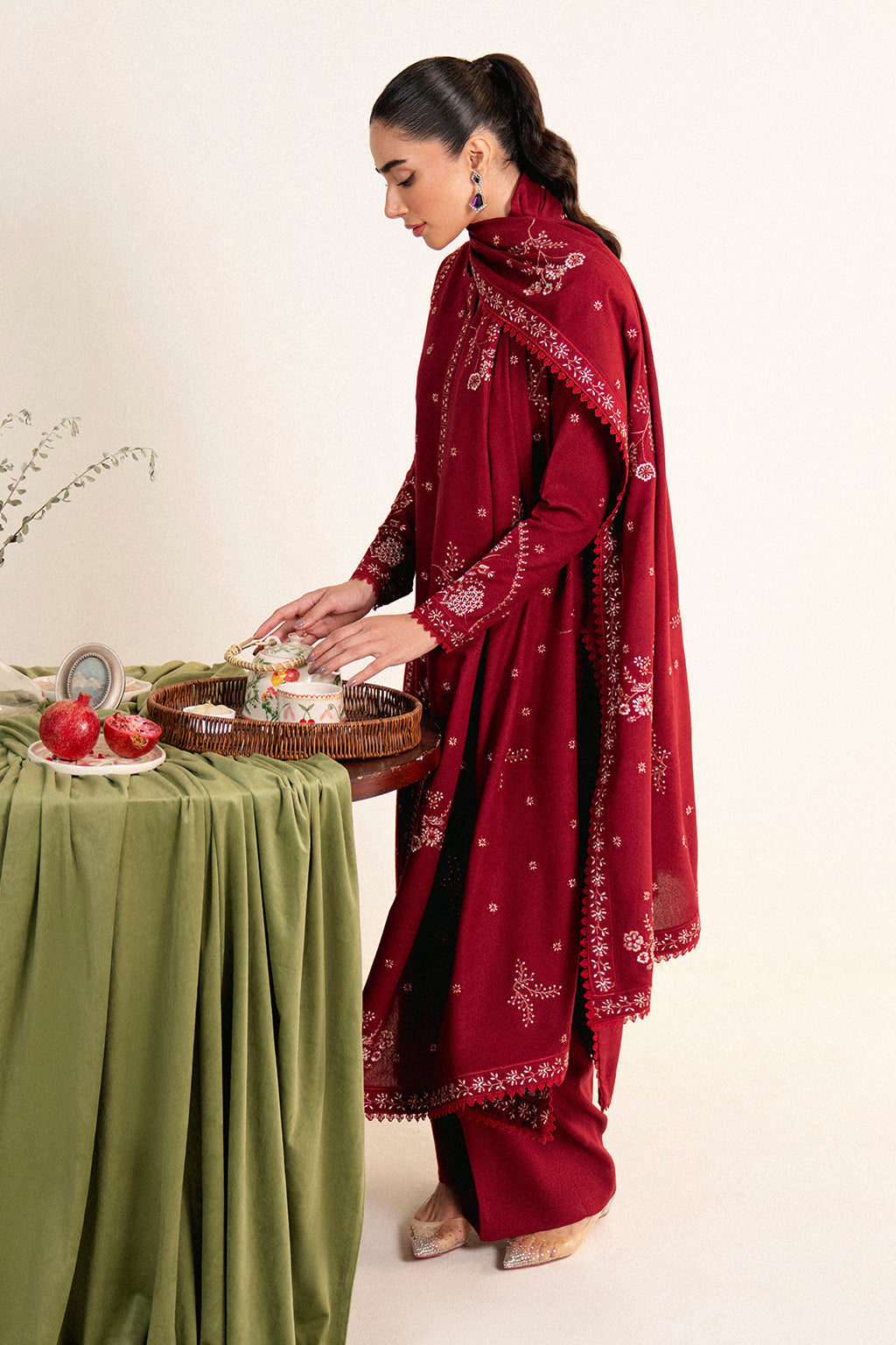 Neeshay | Fall Pret 24 | Crimson by Neeshay - Designer Dress - Type: Ladies Clothes - Available at Libayah - 100% Original