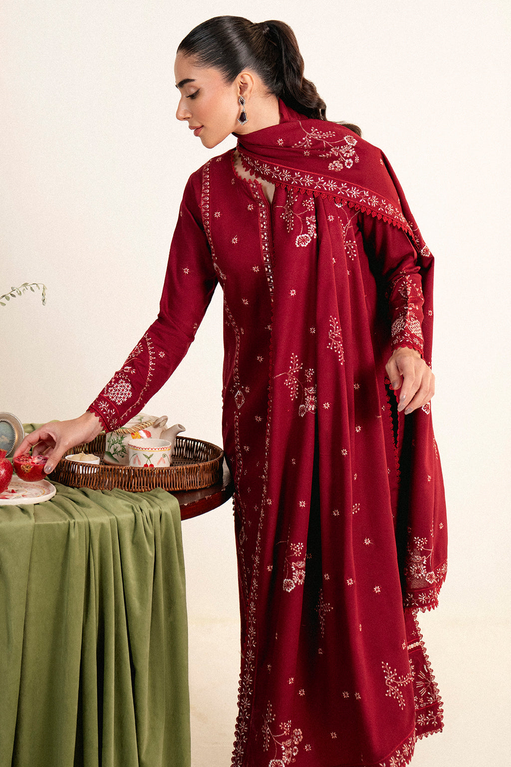 Neeshay | Fall Pret 24 | Crimson by Neeshay - Designer Dress - Type: Ladies Clothes - Available at Libayah - 100% Original