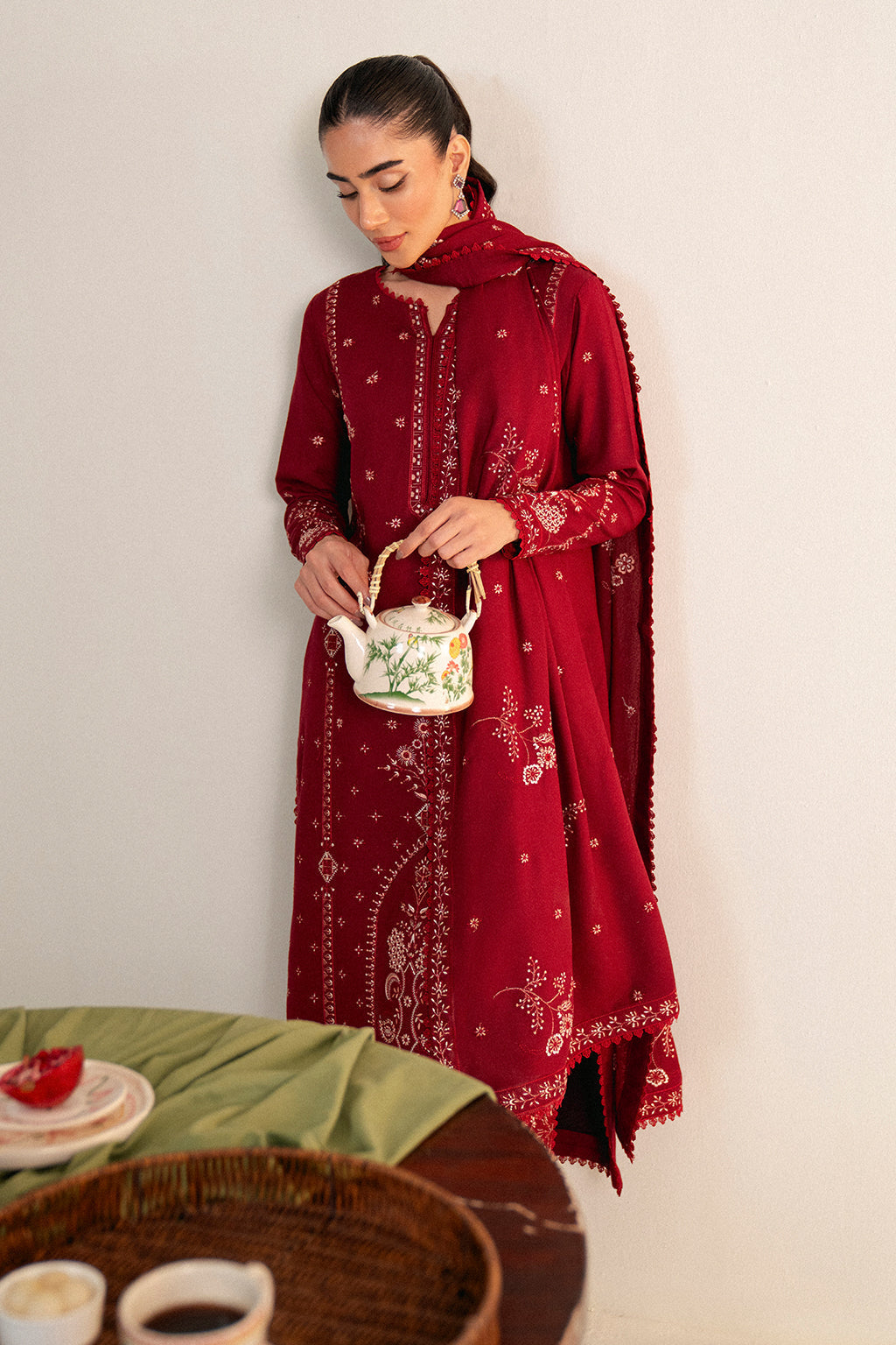 Neeshay | Fall Pret 24 | Crimson by Neeshay - Designer Dress - Type: Ladies Clothes - Available at Libayah - 100% Original