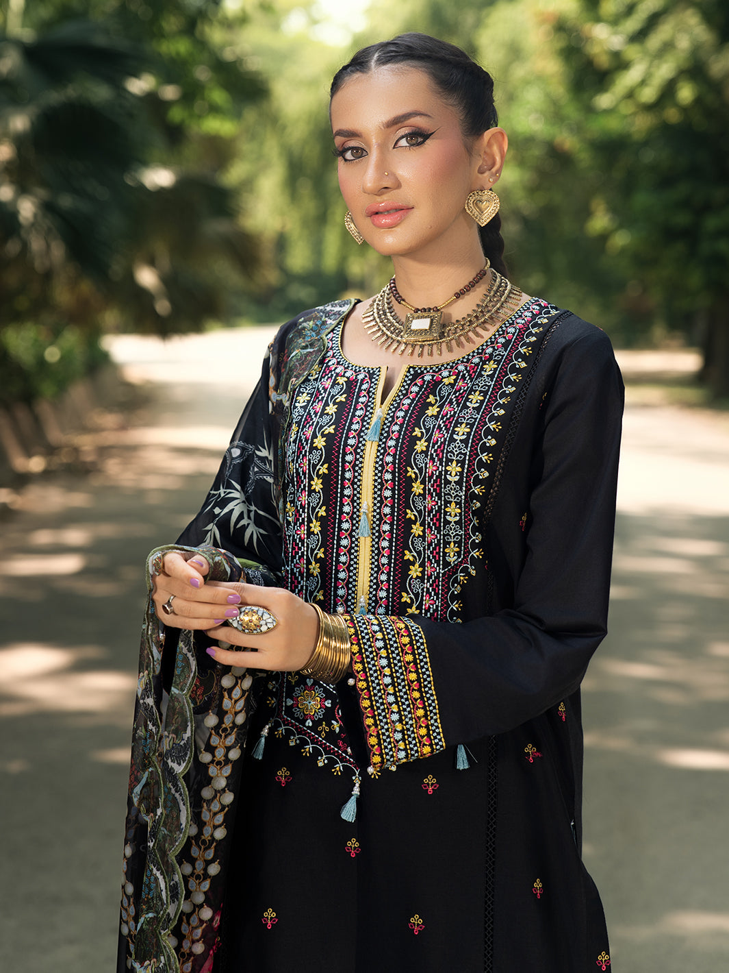 Hemstitch | The Garden Lawn | Night Jasmine by Hemstitch - Designer Dress  - Type : Ladies Clothes - Available at Libayah - 100% Original 
