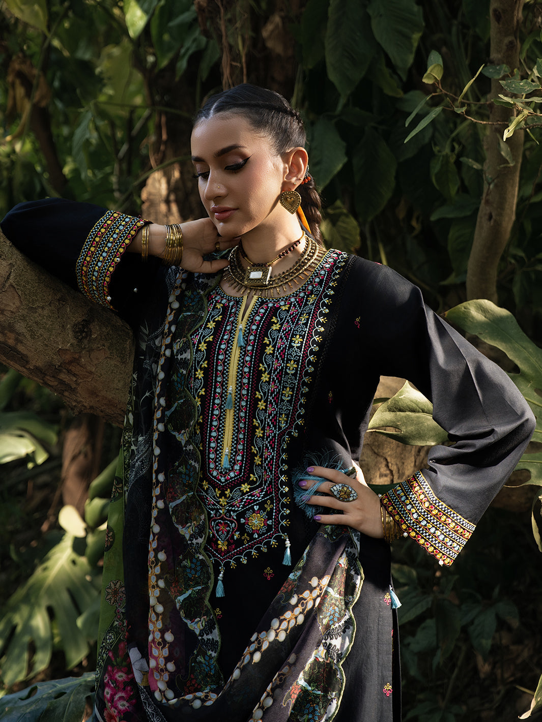 Hemstitch | The Garden Lawn | Night Jasmine by Hemstitch - Designer Dress  - Type : Ladies Clothes - Available at Libayah - 100% Original 