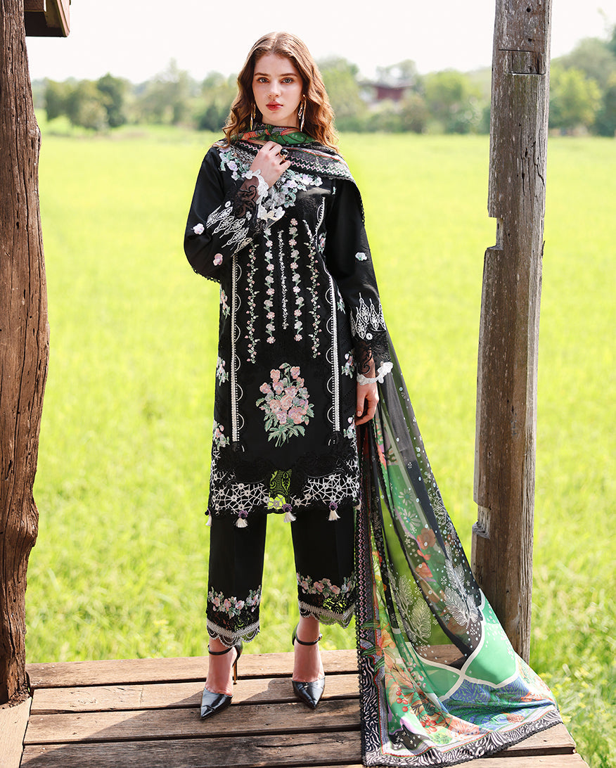 Mushq | The Secret Garden Lawn | Nightshade Bloom by Mushq - Designer Dress  - Type : Ladies Clothes - Available at Libayah - 100% Original 