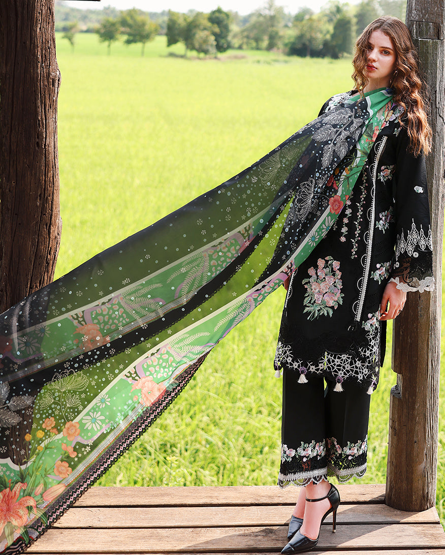 Mushq | The Secret Garden Lawn | Nightshade Bloom by Mushq - Designer Dress  - Type : Ladies Clothes - Available at Libayah - 100% Original 