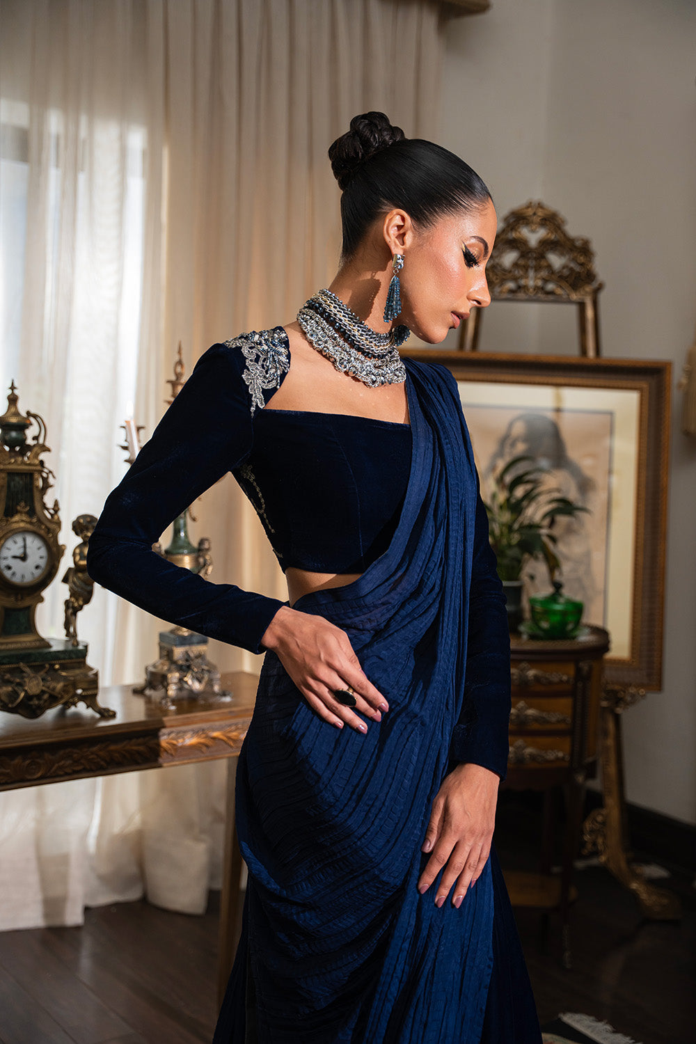 Nilofer Shahid | Aatish the Fire Within | Mehtab (Sari) Aatish The Fire within by Nilofer Shahid - Designer Dress - Type: Ladies Clothes - Available at Libayah - 100% Original