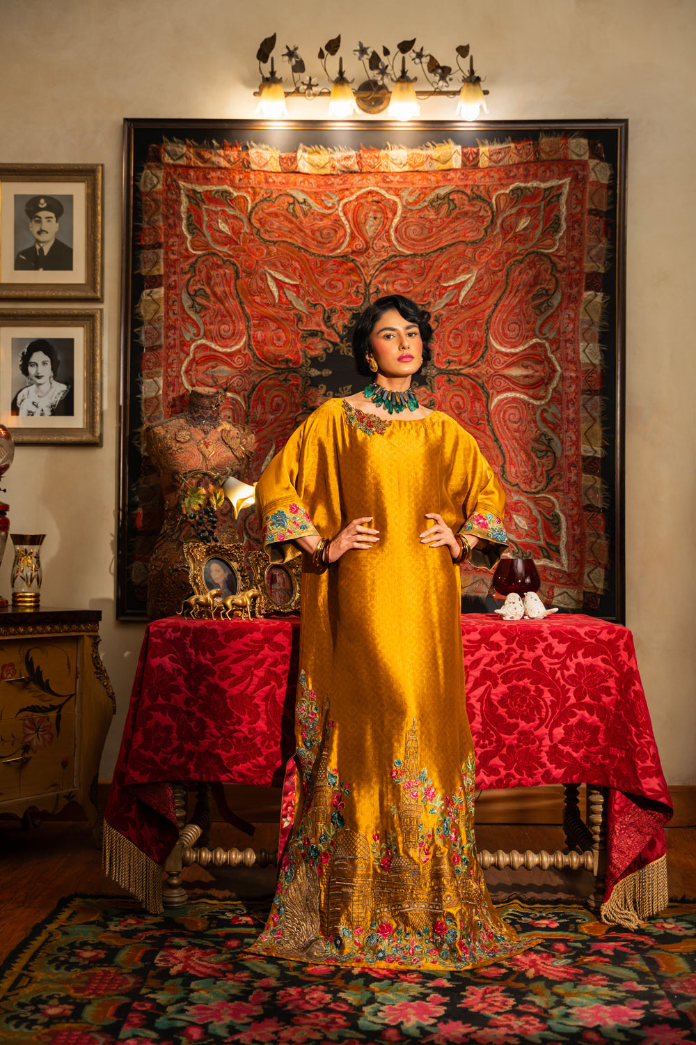 Nilofer Shahid | Aatish the Fire Within | Sunehri (1pc) Aatish The Fire within by Nilofer Shahid - Designer Dress - Type: Ladies Clothes - Available at Libayah - 100% Original