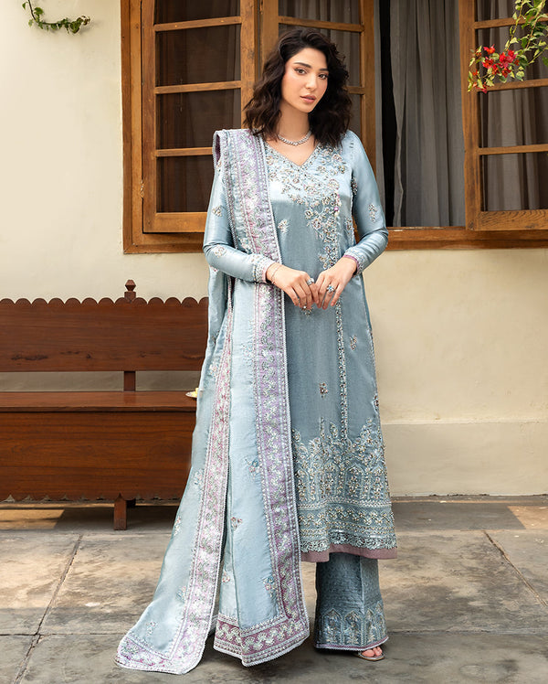 Mushq | Sunehri Lama Silk | Nissa by Mushq - Designer Dress  - Type : Ladies Clothes - Available at Libayah - 100% Original 