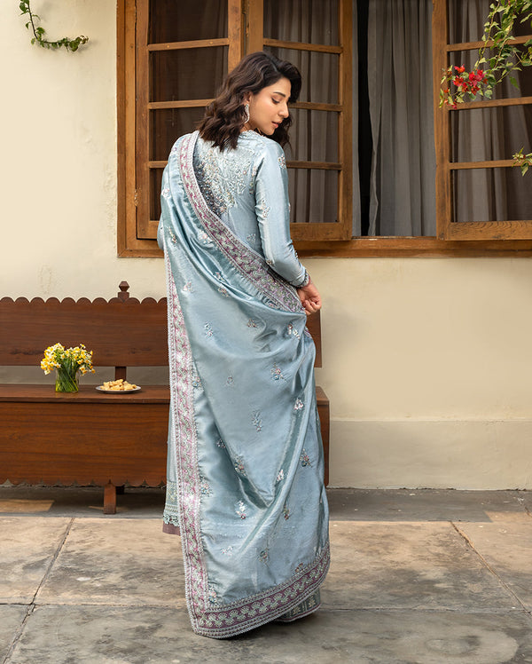 Mushq | Sunehri Lama Silk | Nissa by Mushq - Designer Dress  - Type : Ladies Clothes - Available at Libayah - 100% Original 