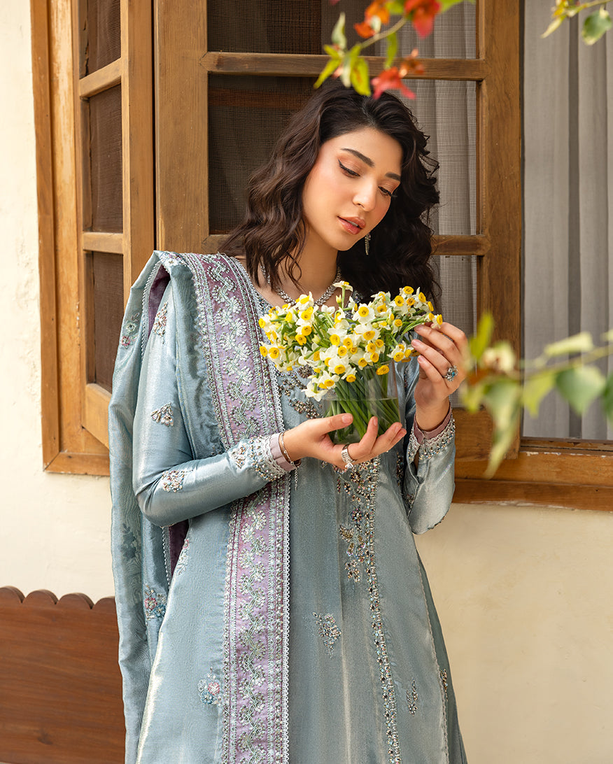 Mushq | Sunehri Lama Silk | Nissa by Mushq - Designer Dress  - Type : Ladies Clothes - Available at Libayah - 100% Original 