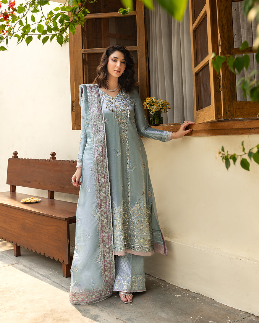 Mushq | Sunehri Lama Silk | Nissa by Mushq - Designer Dress  - Type : Ladies Clothes - Available at Libayah - 100% Original 