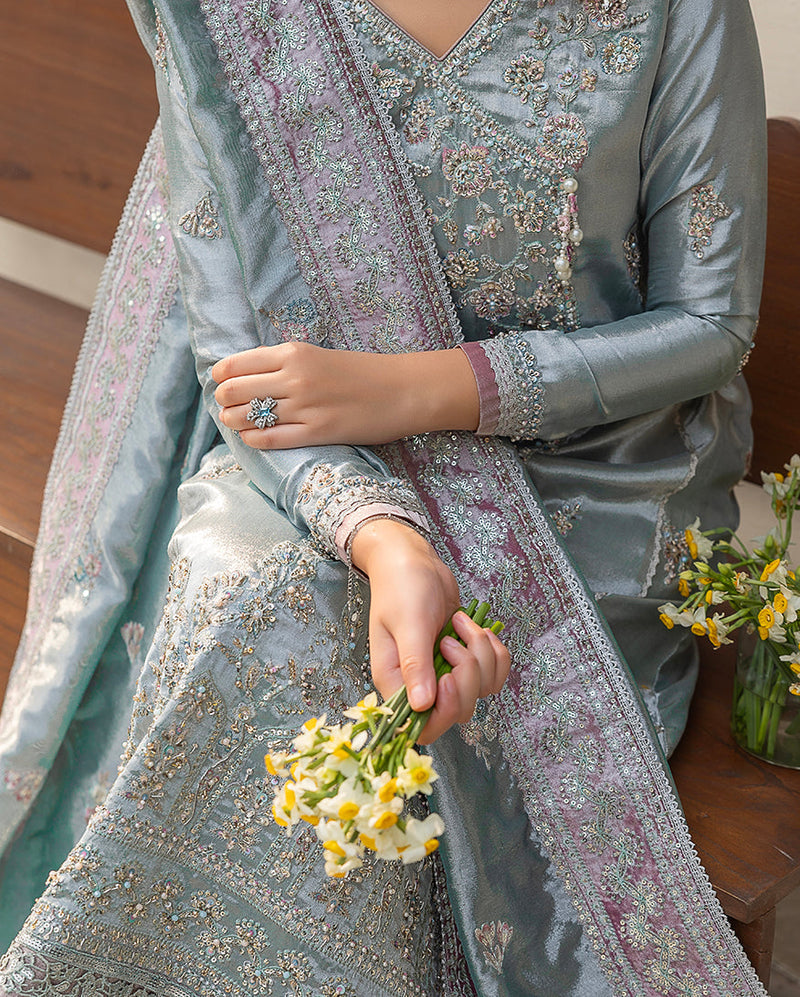 Mushq | Sunehri Lama Silk | Nissa by Mushq - Designer Dress  - Type : Ladies Clothes - Available at Libayah - 100% Original 