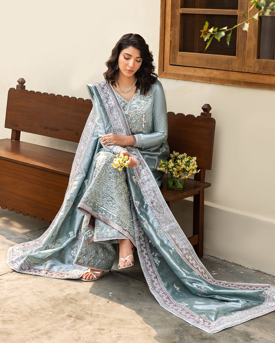 Mushq | Sunehri Lama Silk | Nissa by Mushq - Designer Dress  - Type : Ladies Clothes - Available at Libayah - 100% Original 