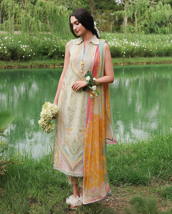 Mushq | The Secret Garden Lawn | Nocturne Flora by Mushq - Designer Dress  - Type : Ladies Clothes - Available at Libayah - 100% Original 