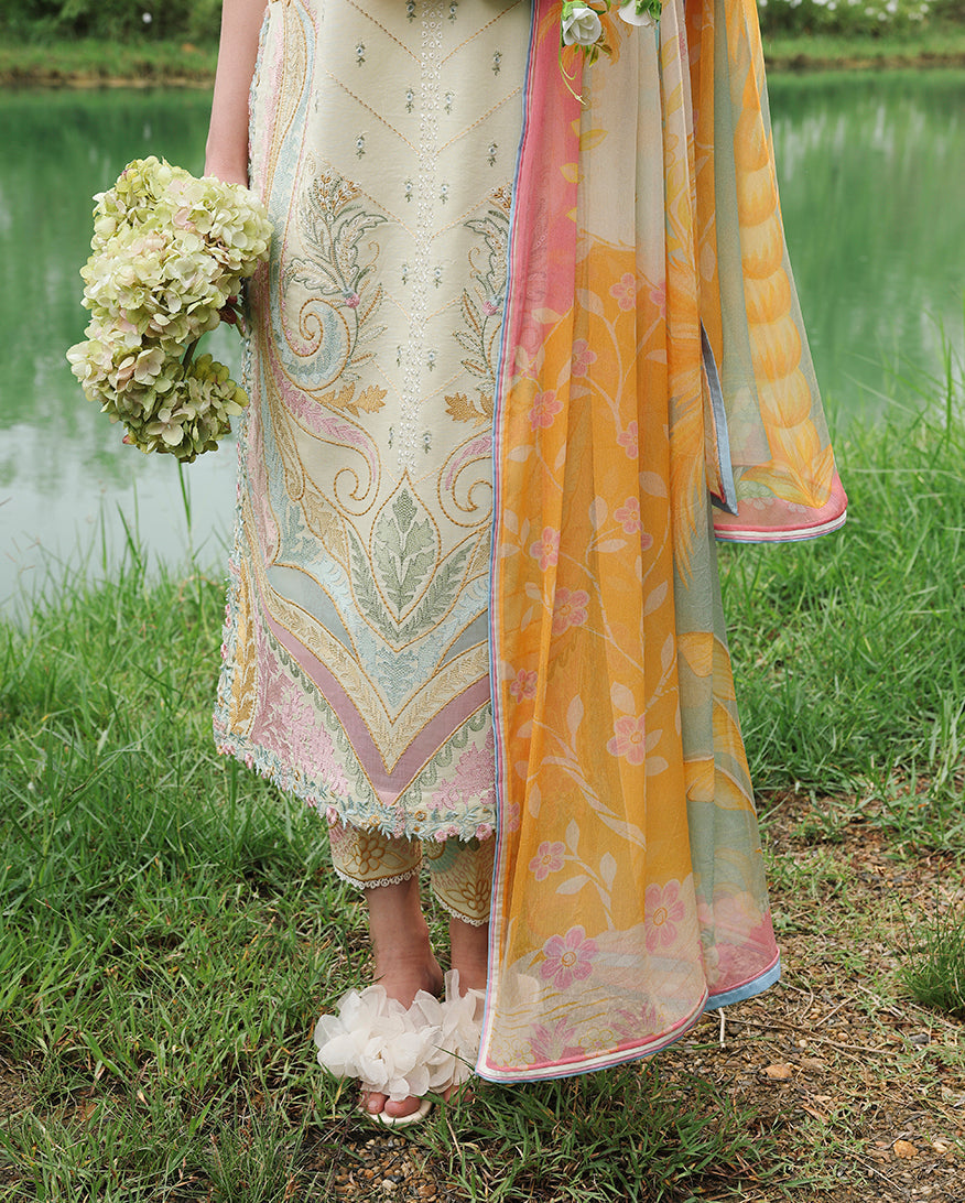 Mushq | The Secret Garden Lawn | Nocturne Flora by Mushq - Designer Dress  - Type : Ladies Clothes - Available at Libayah - 100% Original 