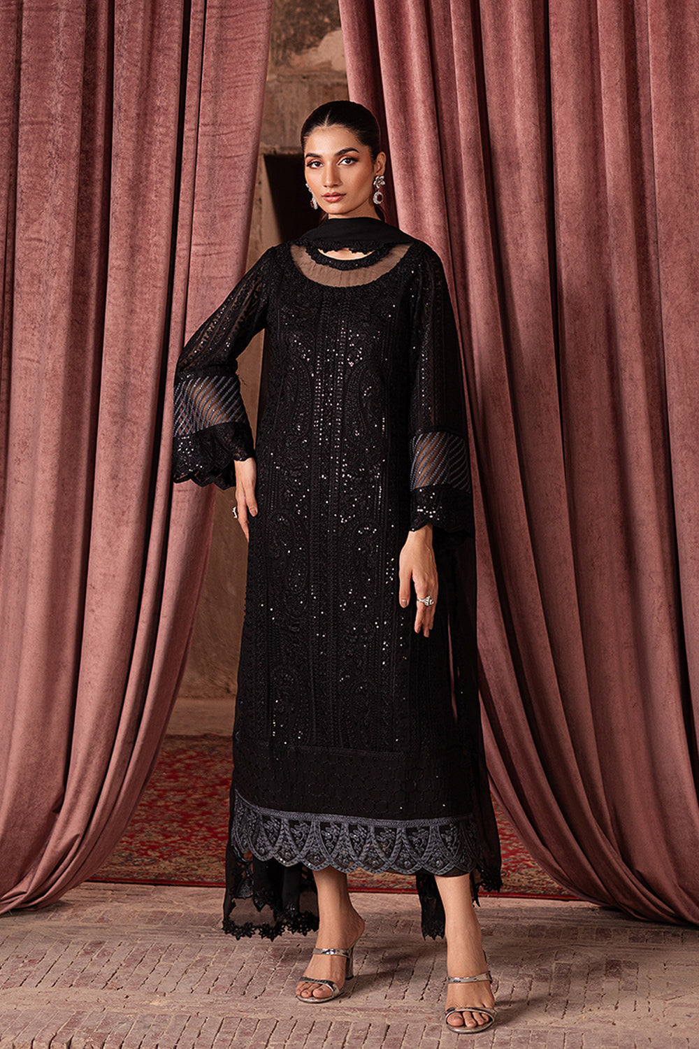 Azure | Luxe Formals | Noir Mystique by Azure - Designer Dress  - Type : Ladies Clothes - Available at Libayah - 100% Original 