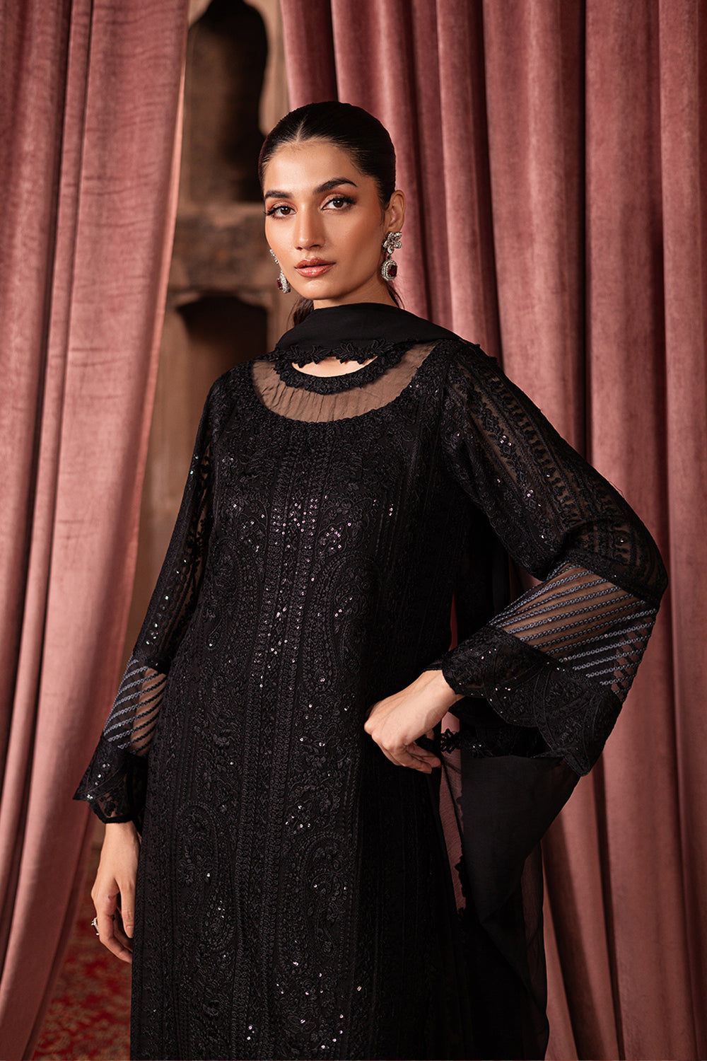 Azure | Luxe Formals | Noir Mystique by Azure - Designer Dress  - Type : Ladies Clothes - Available at Libayah - 100% Original 