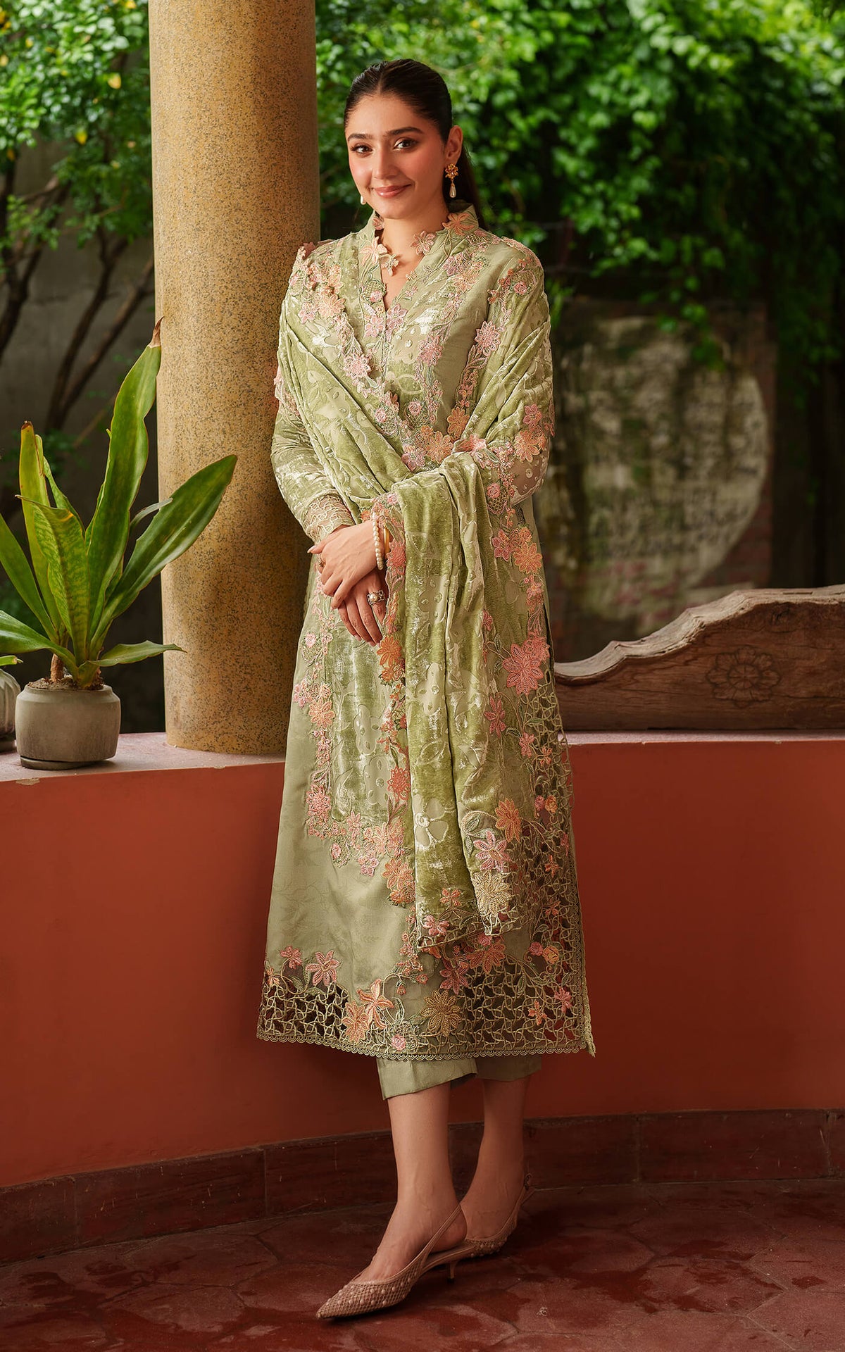 Asifa and Nabeel | Pashmina Luxe 25 | Noir LWC25-04 by Asifa and Nabeel - Designer Dress - Type : Ladies Clothes - Available at Libayah - 100% Original 