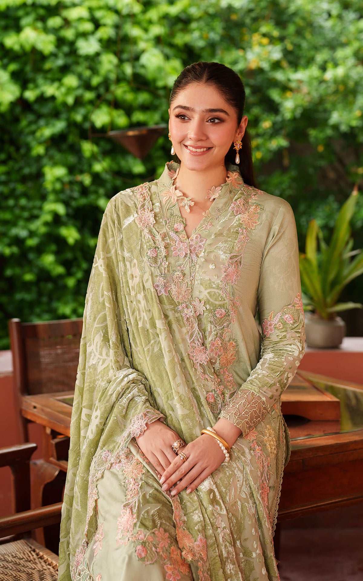 Asifa and Nabeel | Pashmina Luxe 25 | Noir LWC25-04 by Asifa and Nabeel - Designer Dress - Type : Ladies Clothes - Available at Libayah - 100% Original 