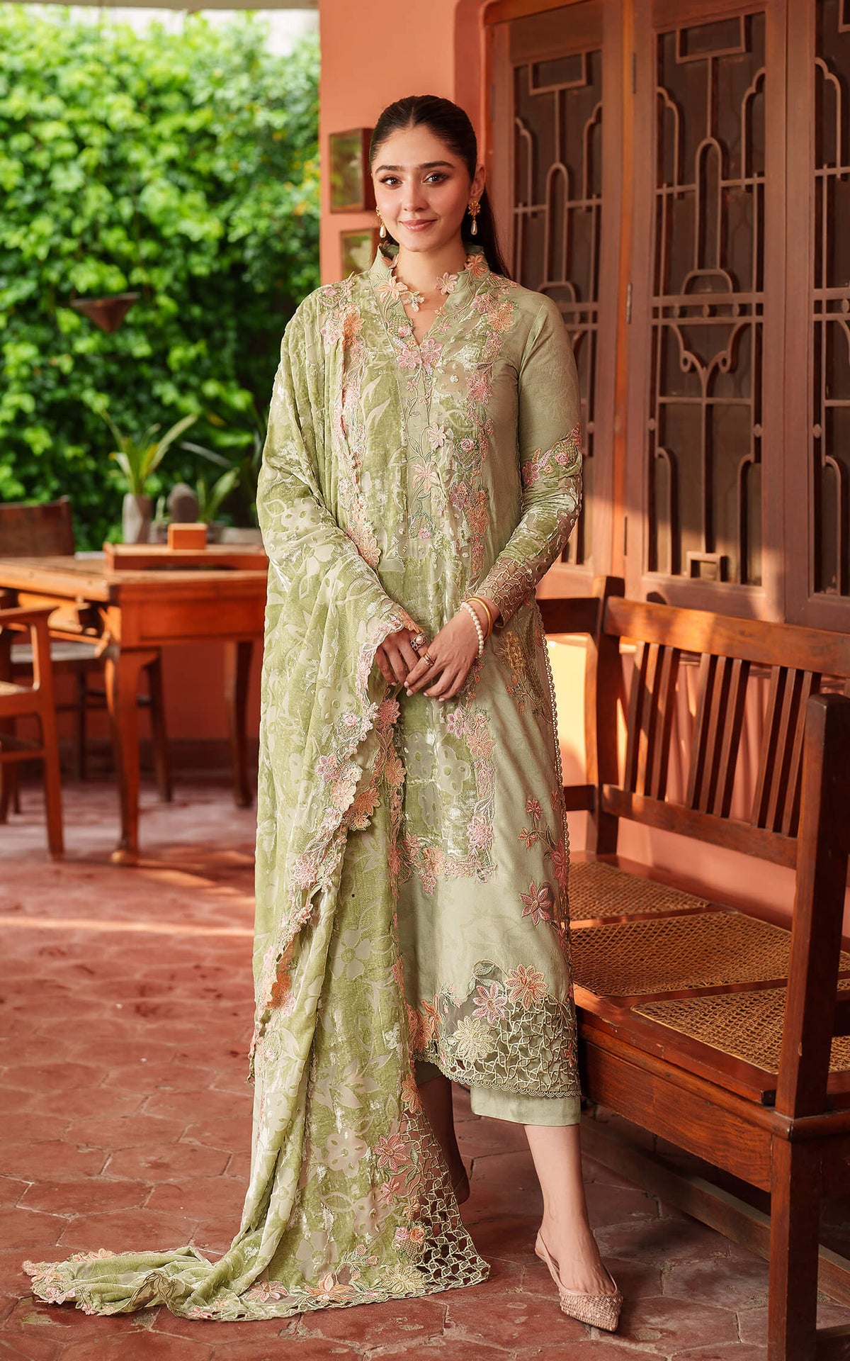 Asifa and Nabeel | Pashmina Luxe 25 | Noir LWC25-04 by Asifa and Nabeel - Designer Dress - Type : Ladies Clothes - Available at Libayah - 100% Original 