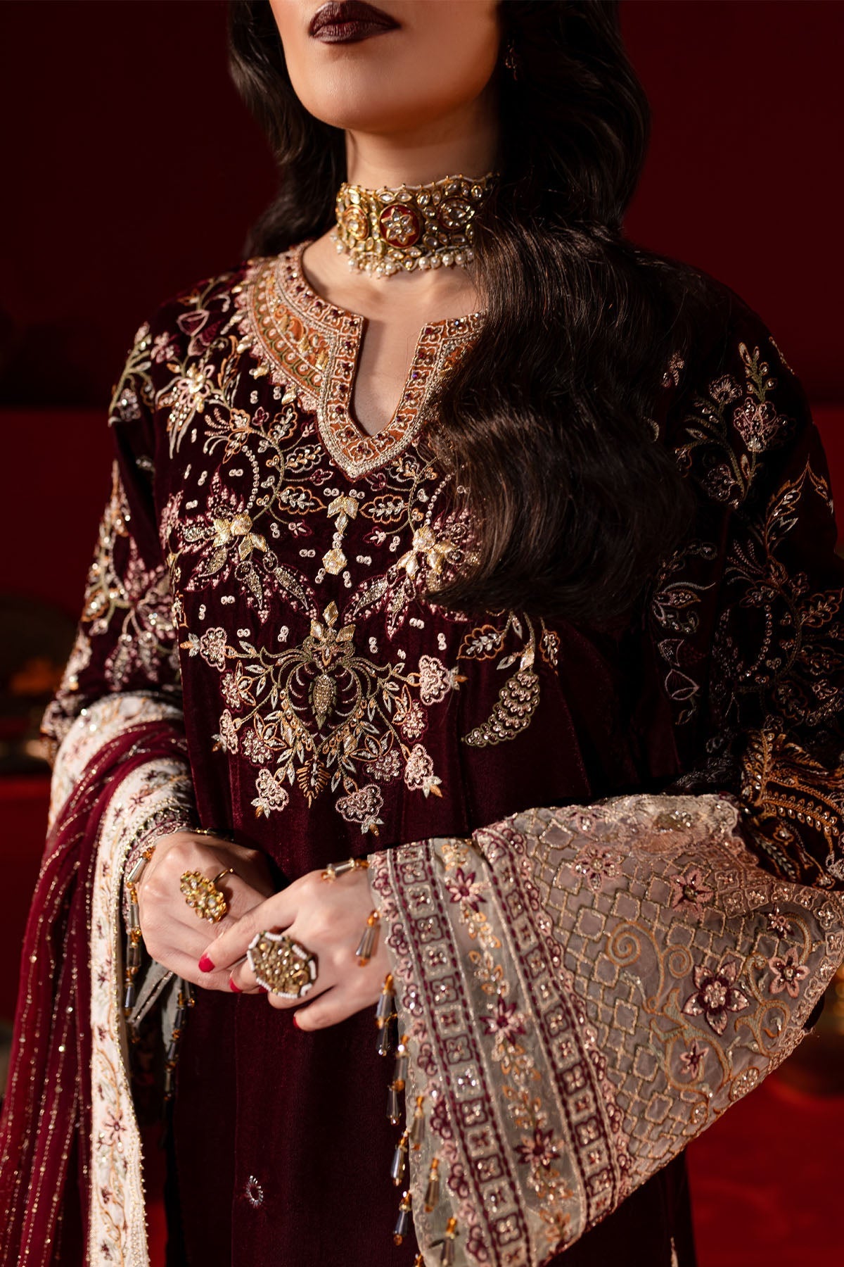 Nureh | Maya Velvet |  NW-89 by Nureh - Designer Dress - Type: Ladies Clothes - Available at Libayah - 100% Original