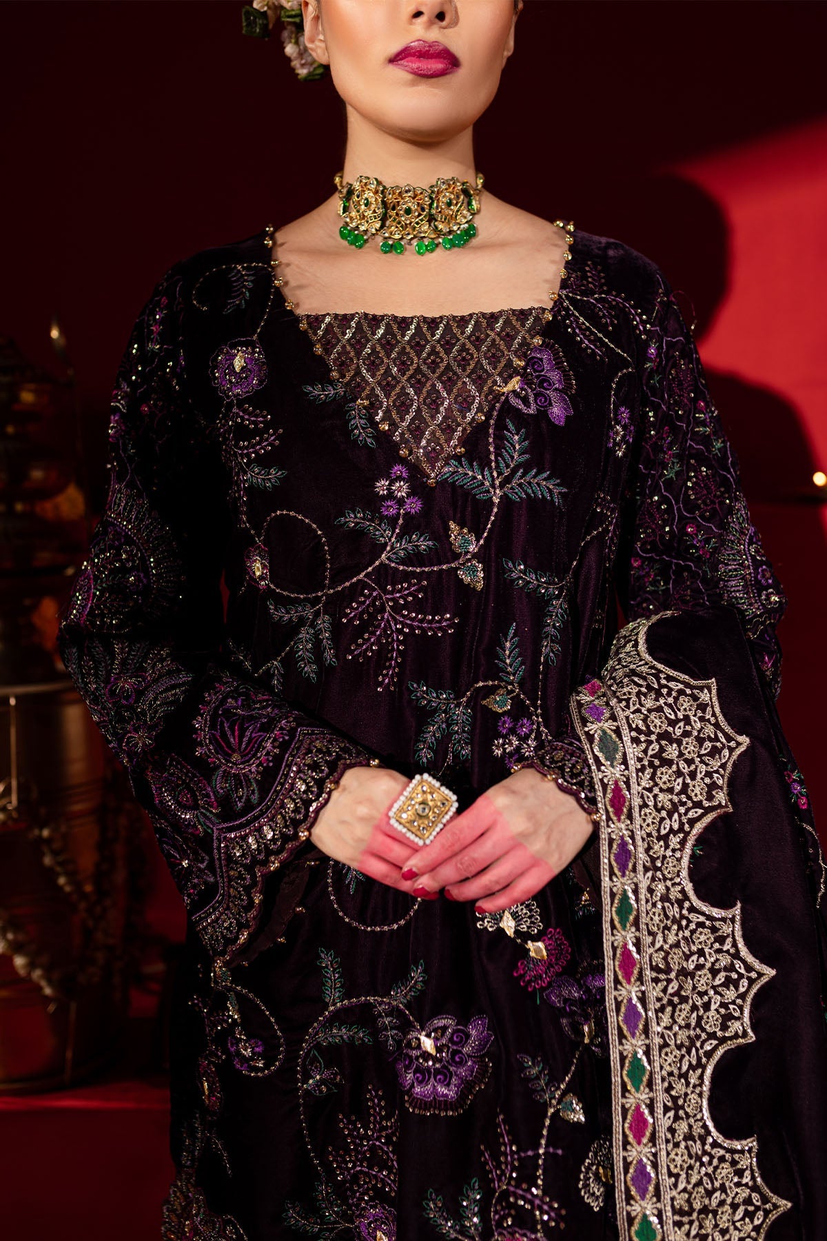 Nureh | Maya Velvet |  NW-91 by Nureh - Designer Dress - Type: Ladies Clothes - Available at Libayah - 100% Original