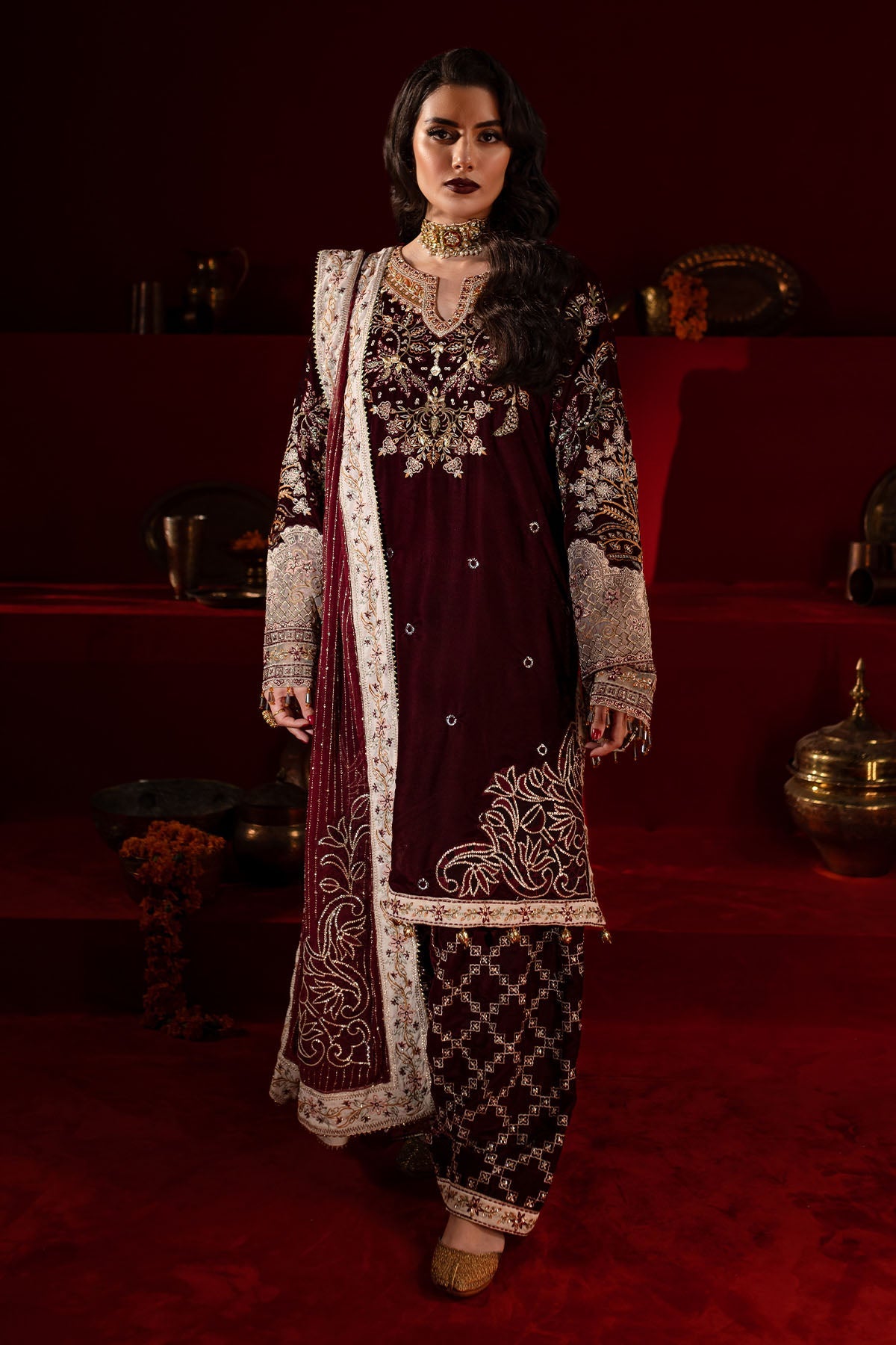 Nureh | Maya Velvet |  NW-89 by Nureh - Designer Dress - Type: Ladies Clothes - Available at Libayah - 100% Original