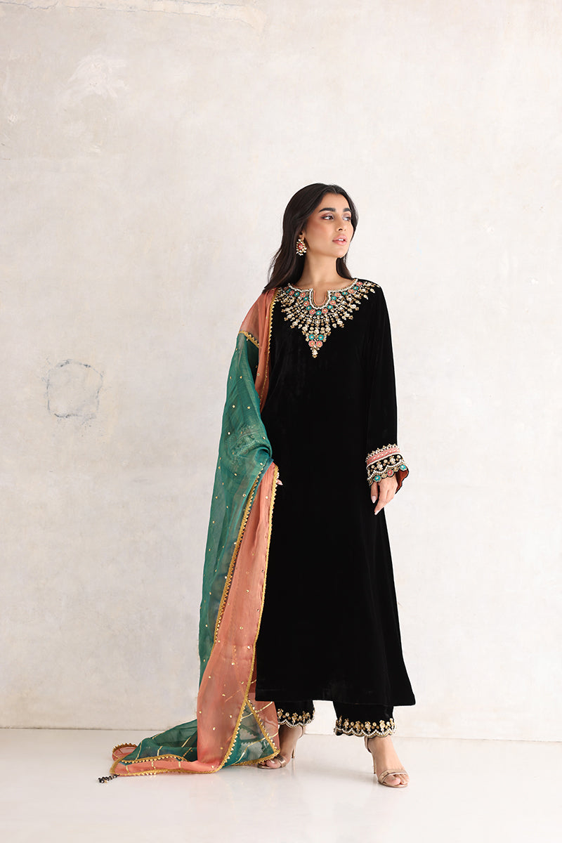 Sana Abbas | Velvet Formals | NURGUL by Sana Abbas - Designer Dress - Type: Ladies Clothes - Available at Libayah - 100% Original