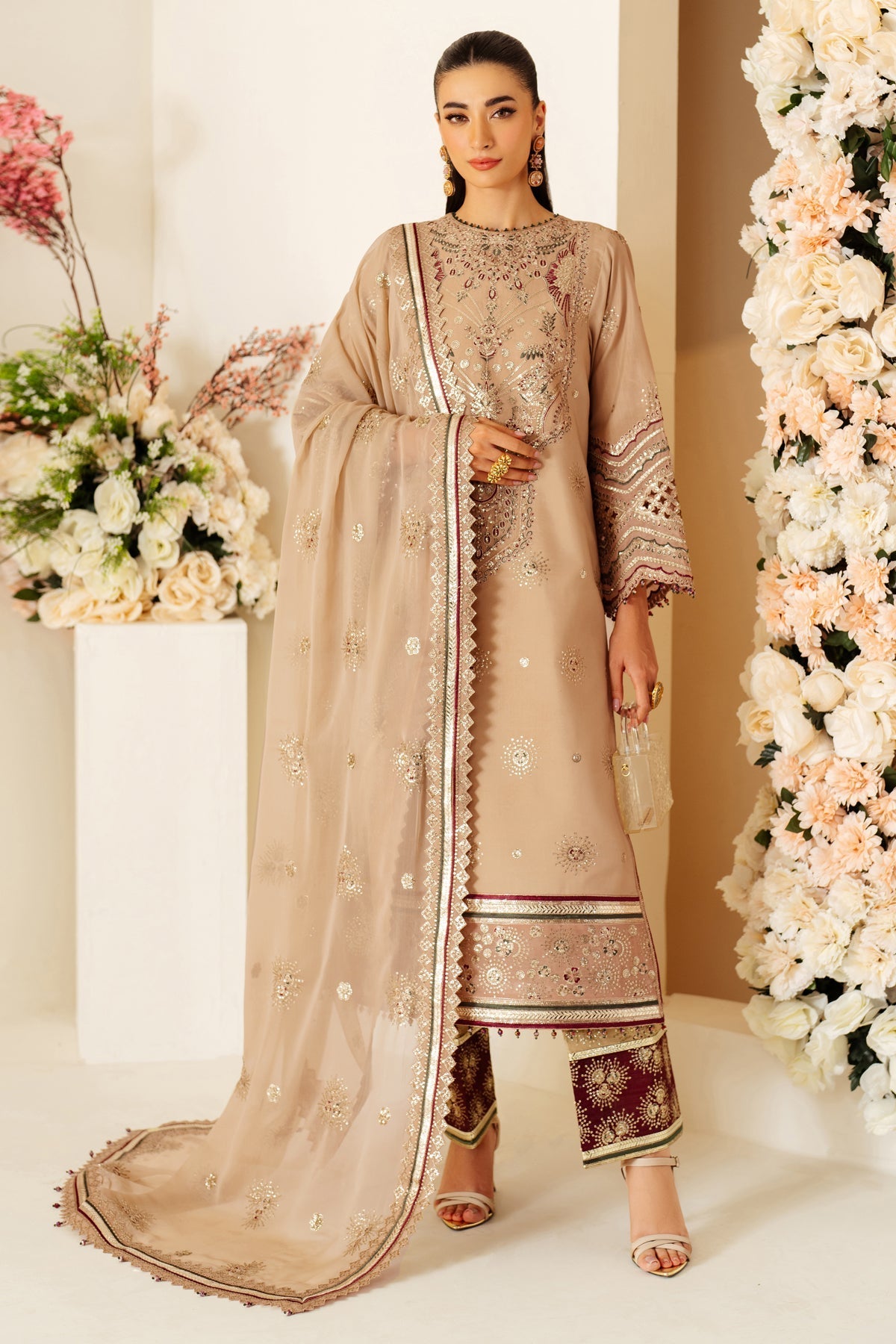Alizeh | Luxury Raw Silk | AF-RS-06-OAK by Alizeh - Designer Dress - Type: Ladies Clothes - Available at Libayah - 100% Original