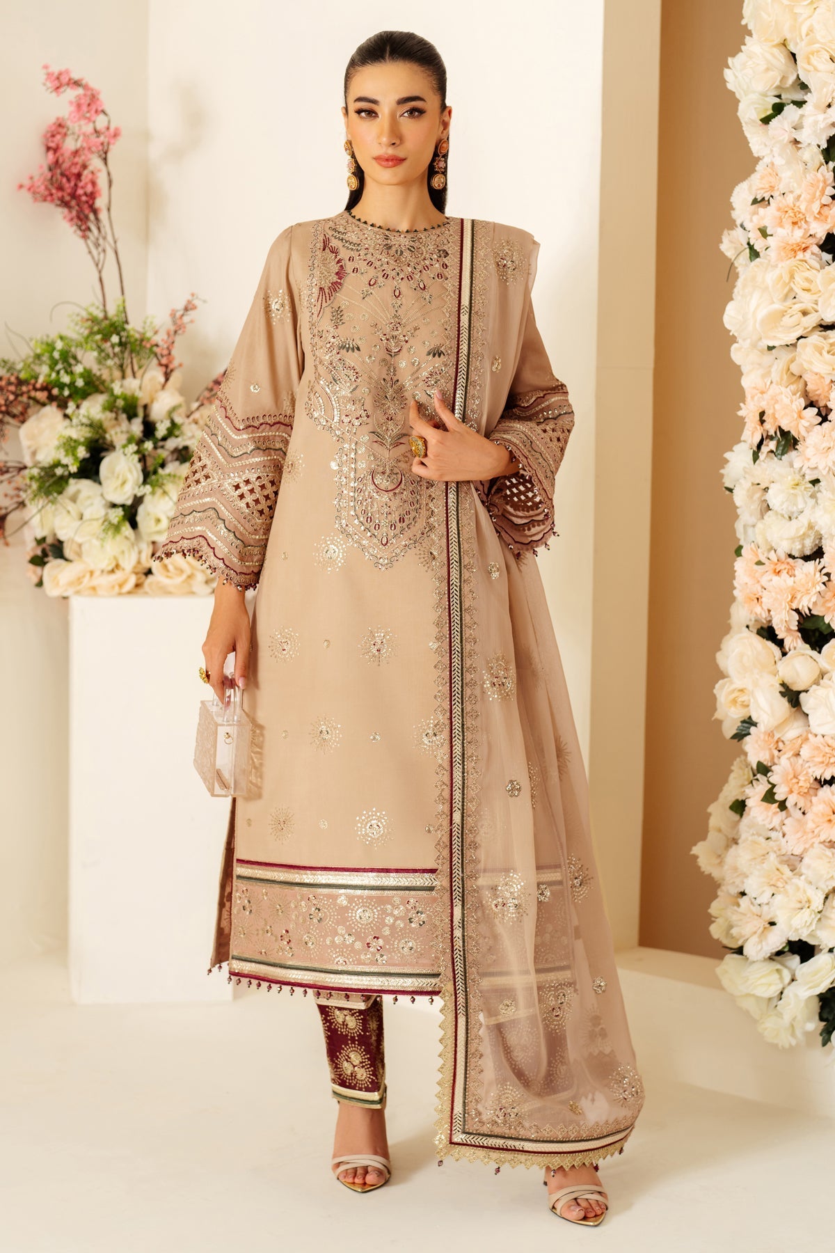 Alizeh | Luxury Raw Silk | AF-RS-06-OAK by Alizeh - Designer Dress - Type: Ladies Clothes - Available at Libayah - 100% Original